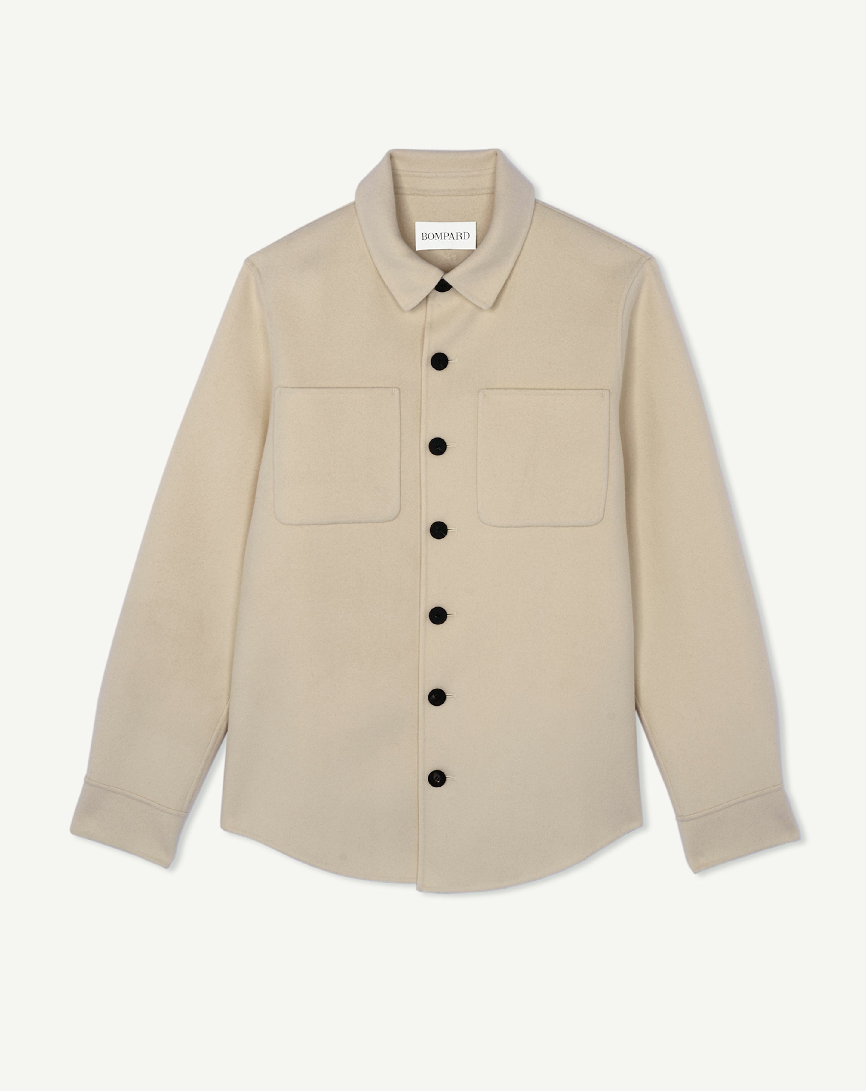 Sur-chemise double face-CORDE-90% laine 10% cachemire