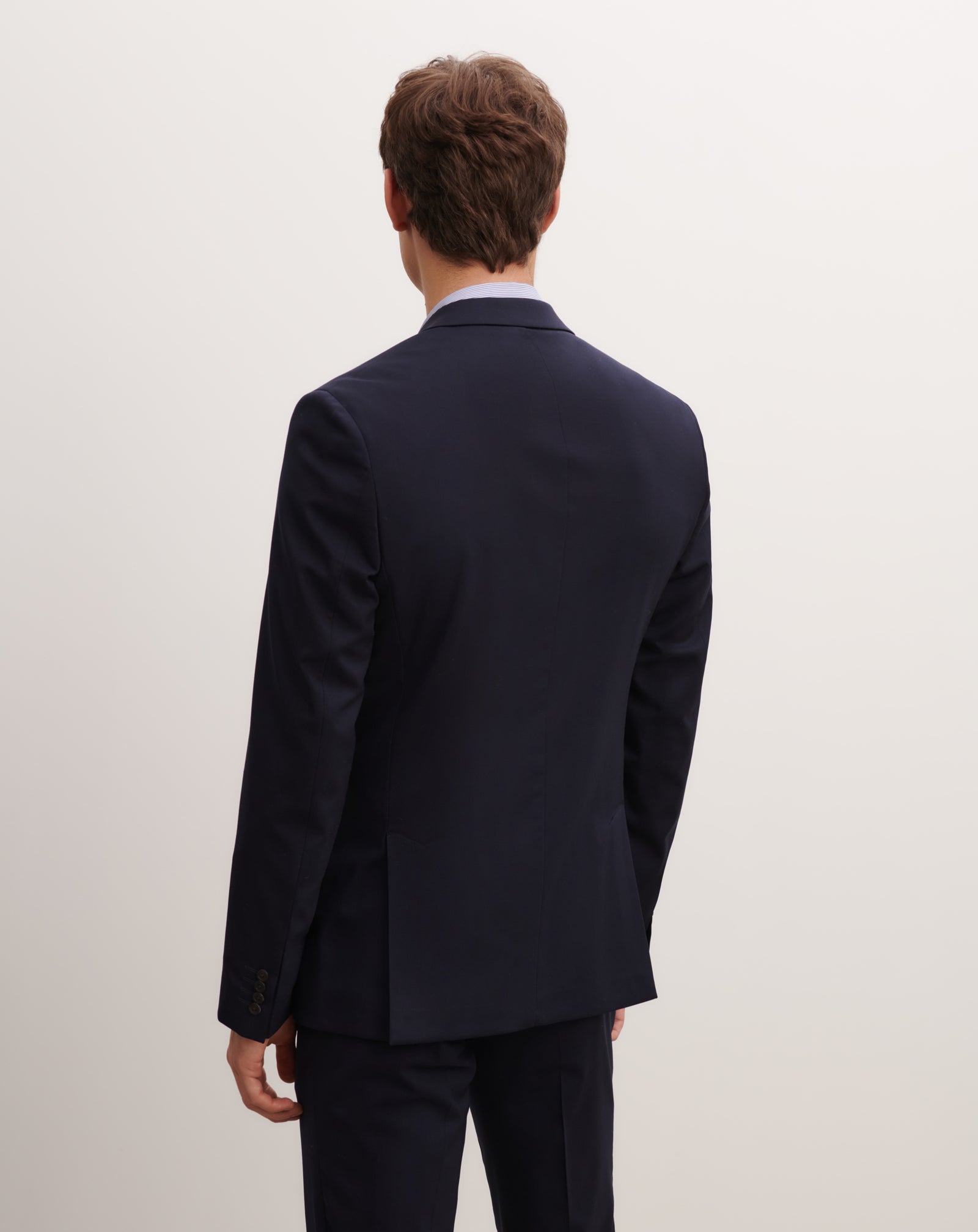 Veste blazer-MARINE-98% laine 2% elasthanne doublure 50% acetate 50% viscose