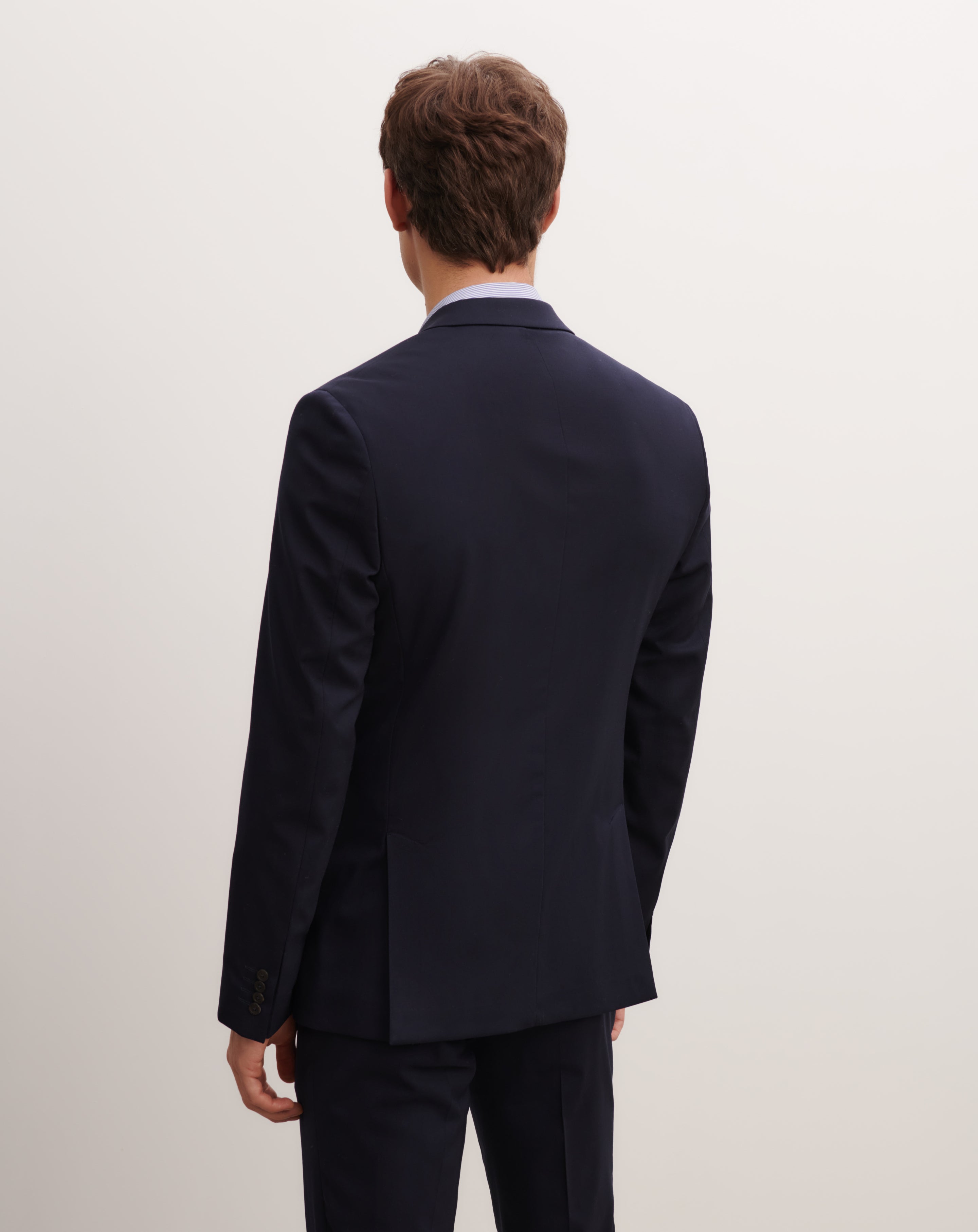 Veste blazer-MARINE-98% laine 2% elasthanne doublure 50% acetate 50% viscose