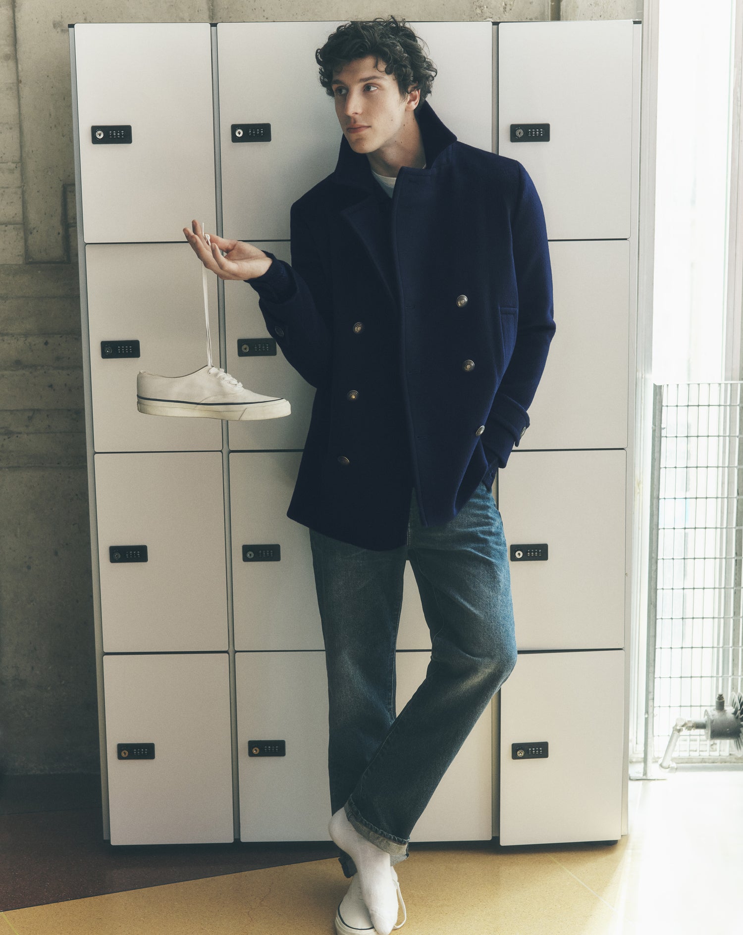 Caban double boutonnage-MARINE-90% laine 10% cachemire