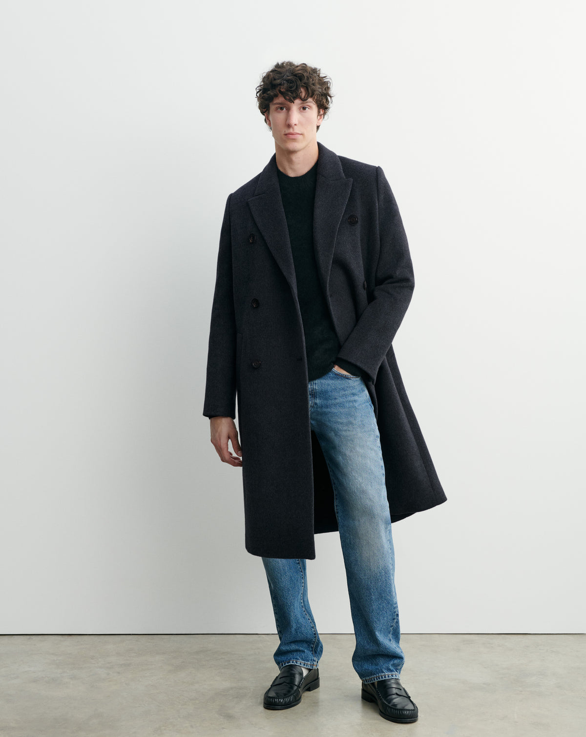 Manteau double boutonnage-KHOL-90% laine 10% cachemire Doublure : 55% polyester 45% viscose