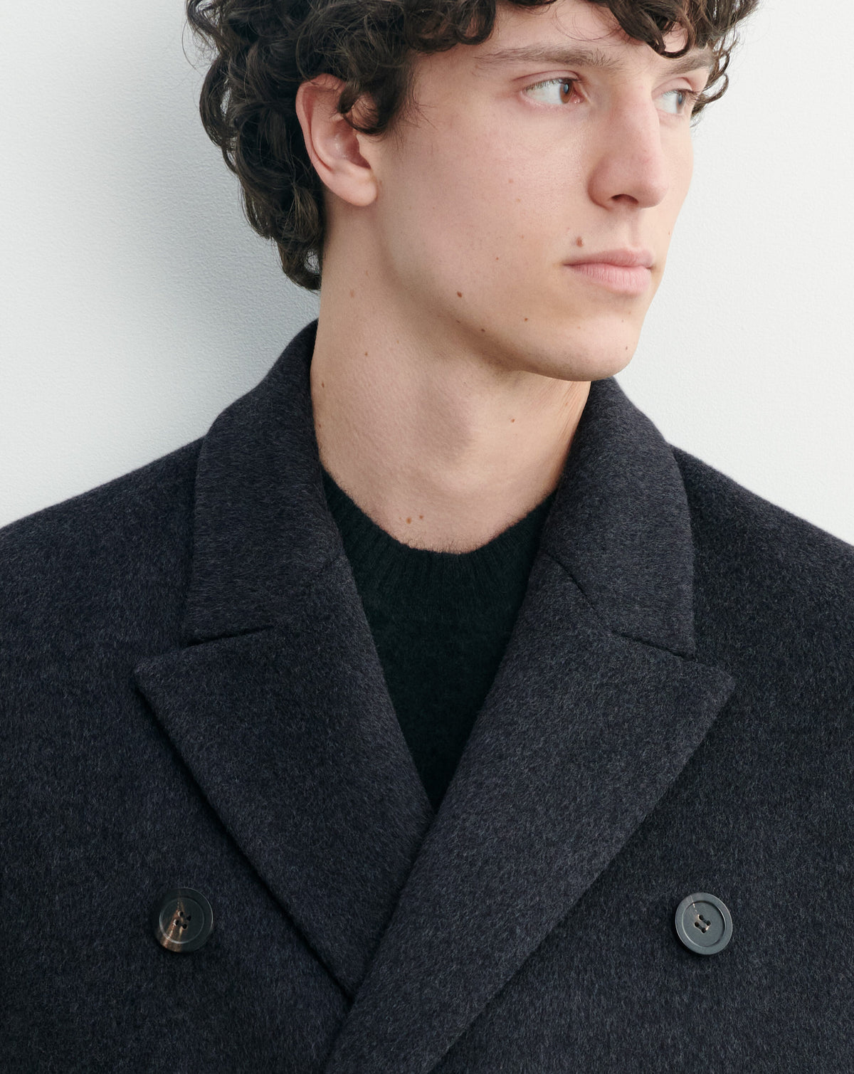 Manteau double boutonnage-KHOL-90% laine 10% cachemire Doublure : 55% polyester 45% viscose