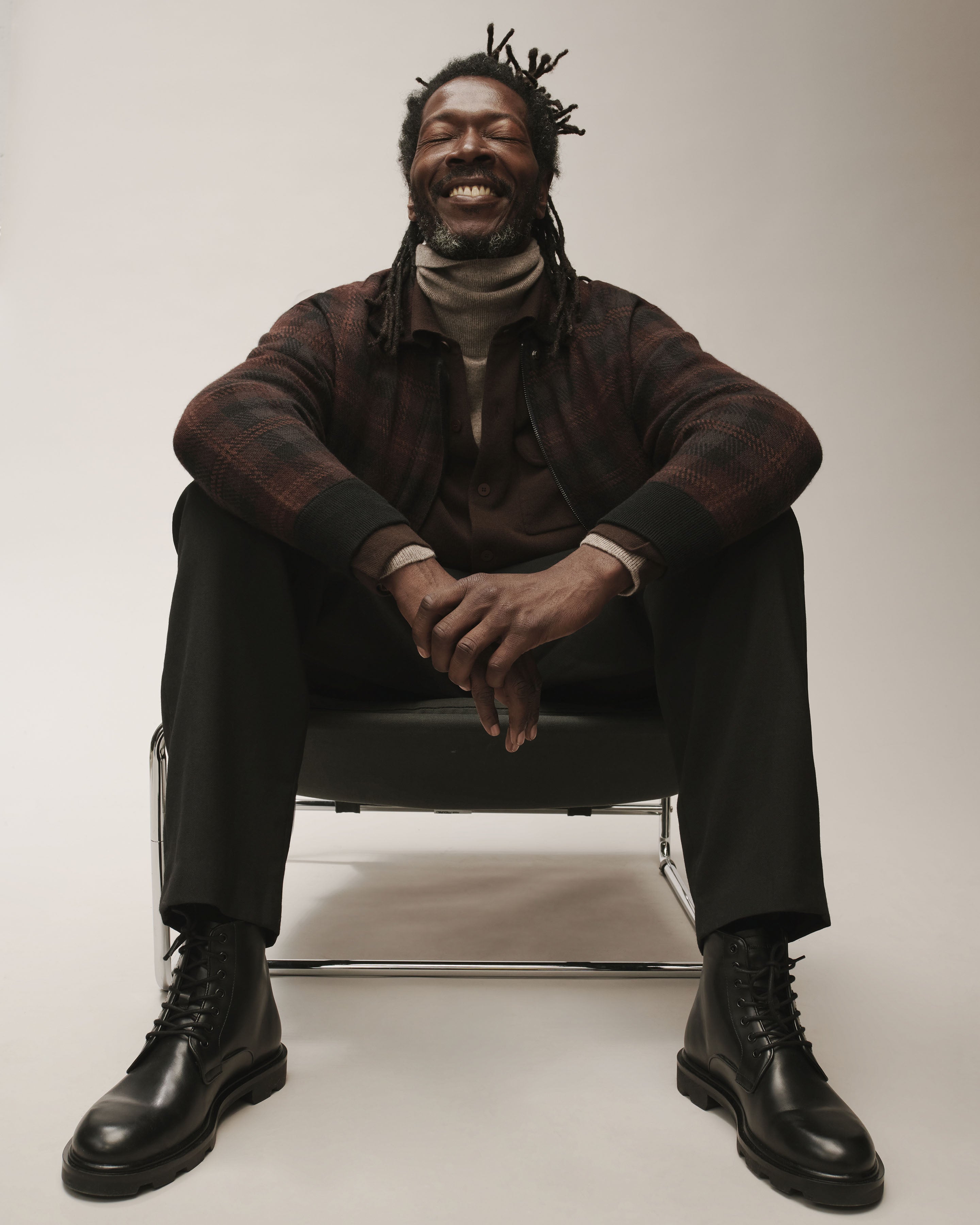 Blouson tartan Chocolat/noir