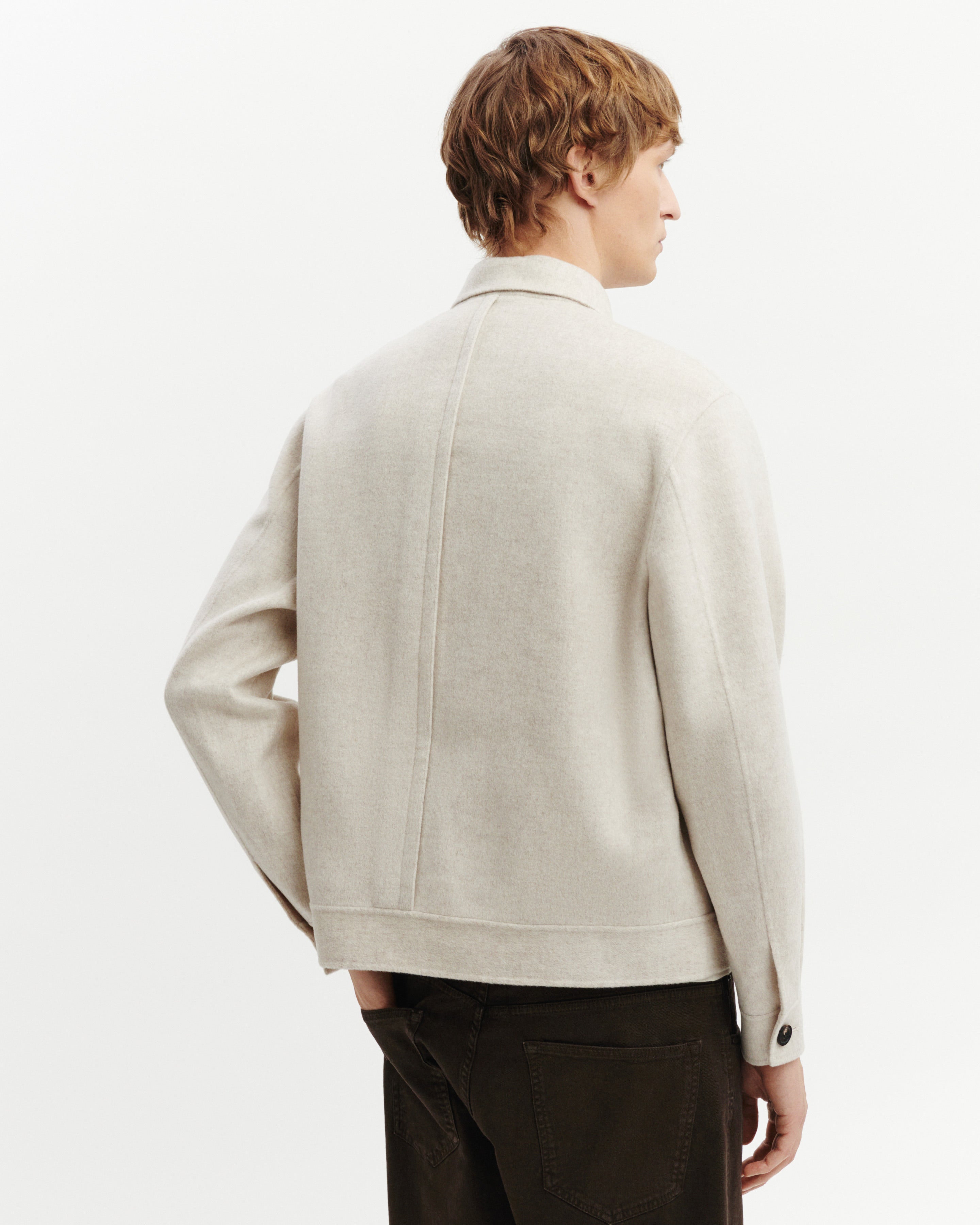 Veste double face-TOURTERELLE-90% laine 10% cachemire