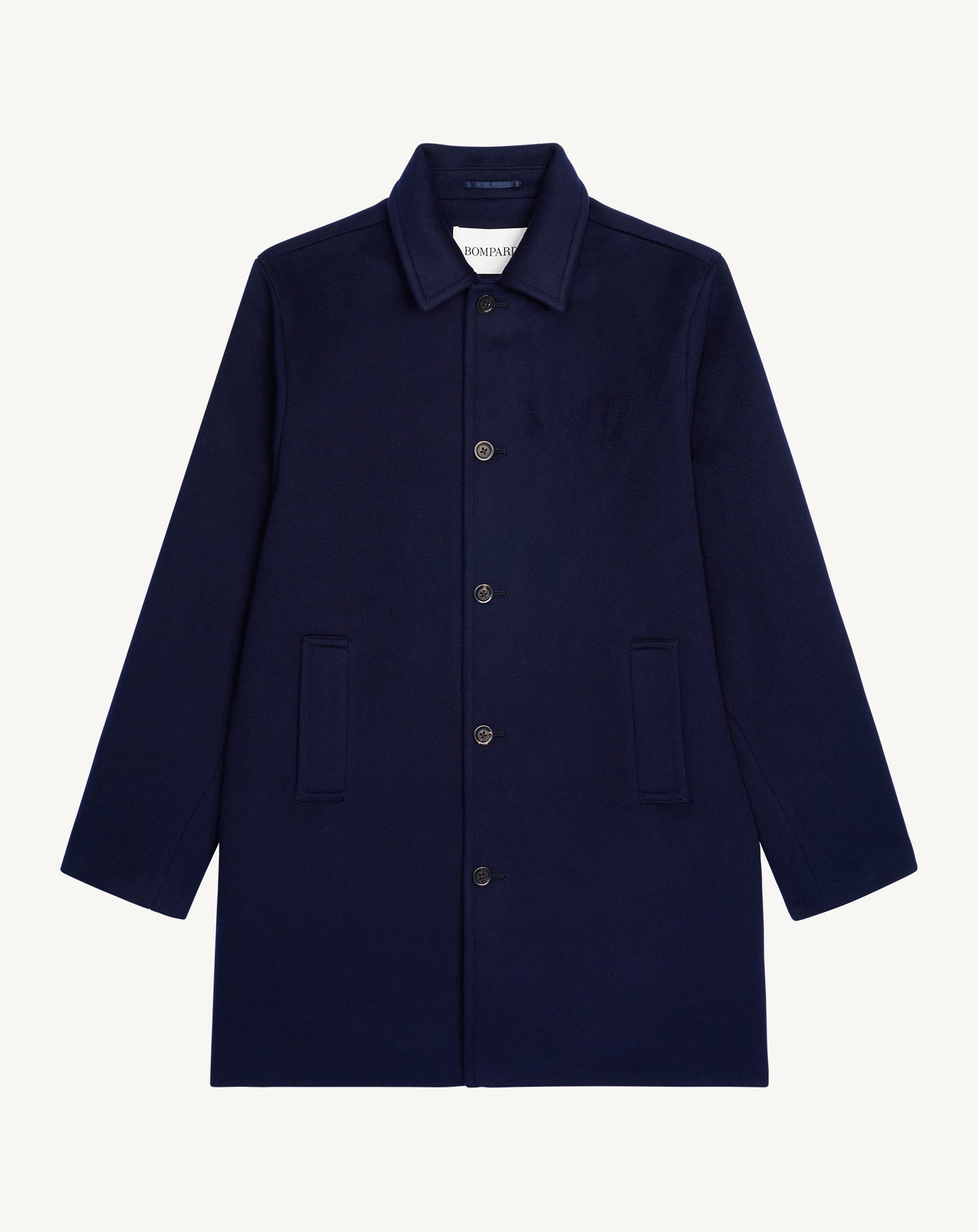 Manteau double face-MARINE-90% laine 10% cachemire