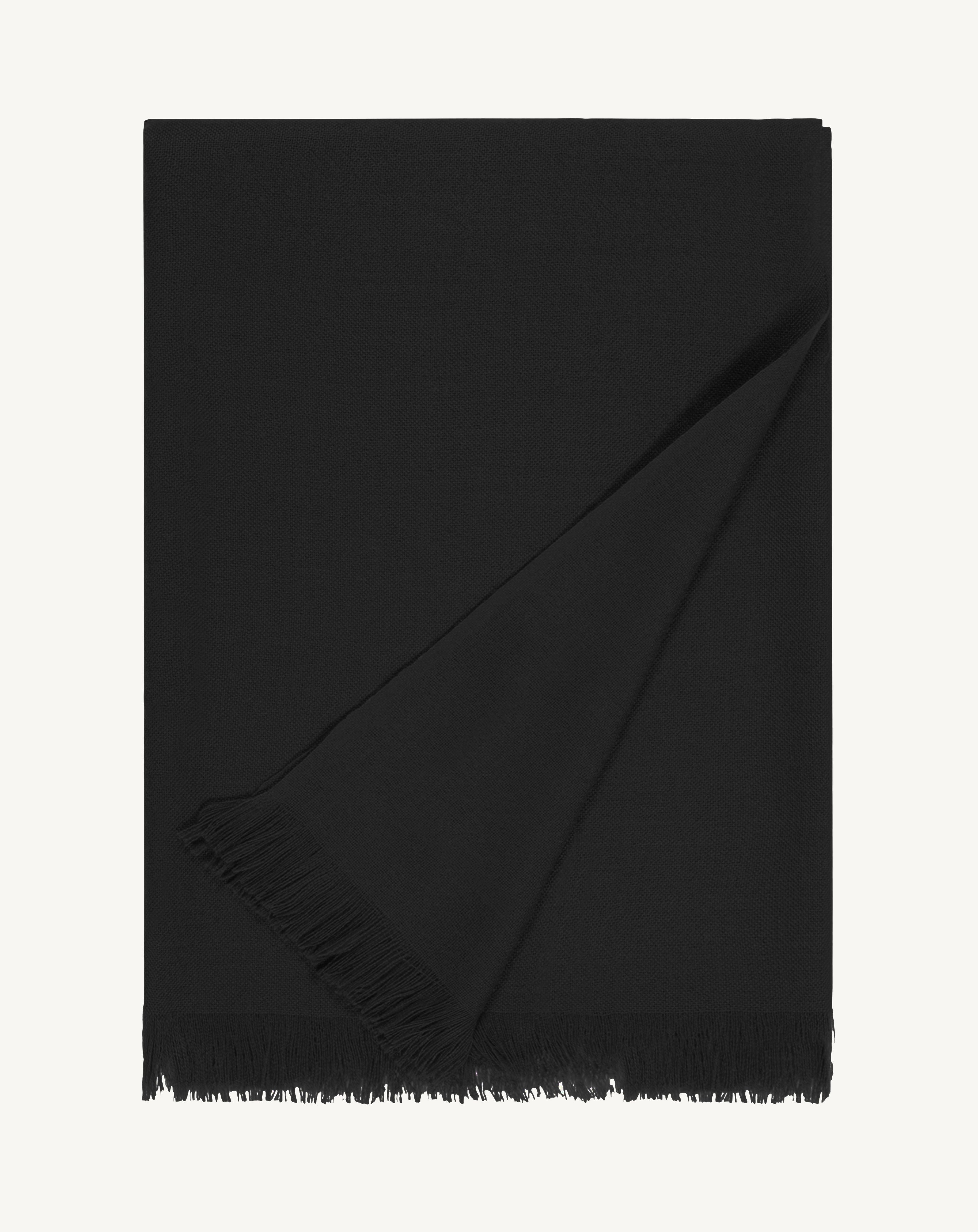 Étole voile de cachemire-NOIR-100% CACHEMIRE