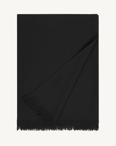 Étole voile de cachemire-NOIR-100% CACHEMIRE