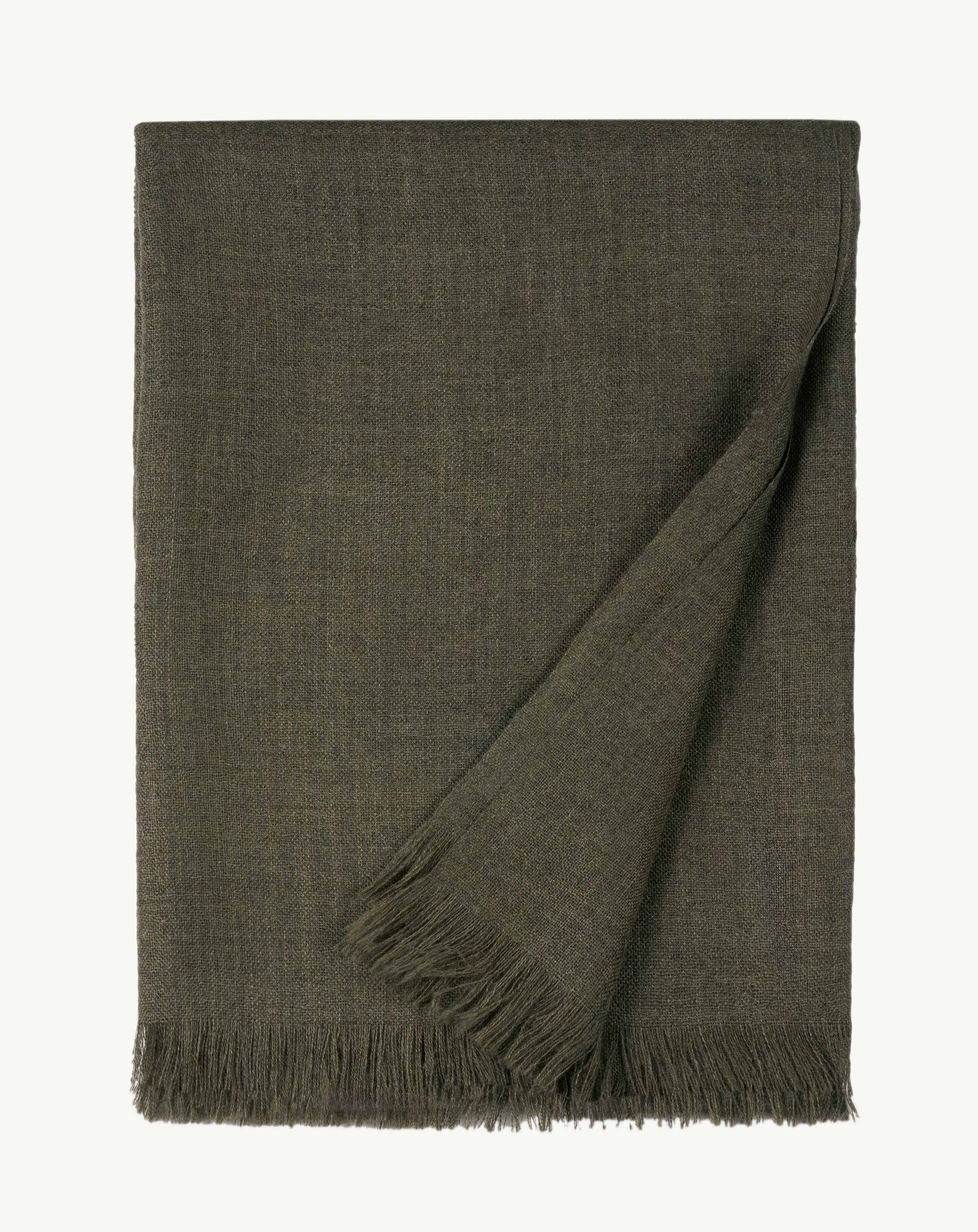 Étole voile de cachemire-KAKI OMBRE-100% CACHEMIRE