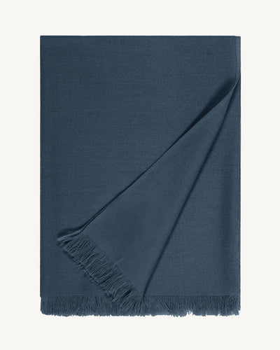 Etole en voile -BLEU GRANIT-100% cachemire