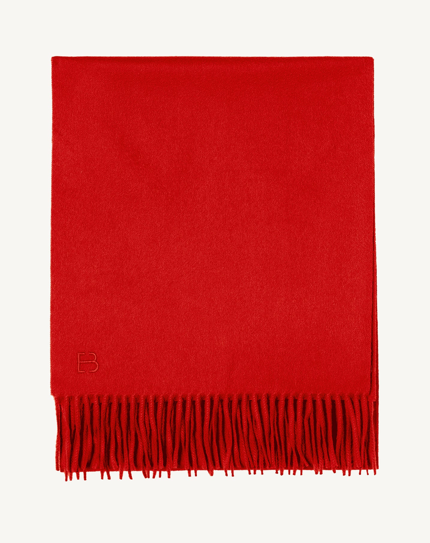 Écharpe classique-ROUGE GORGE-100% CACHEMIRE