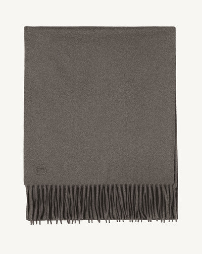 Écharpe classique-GRIS METEORITE-100% CACHEMIRE