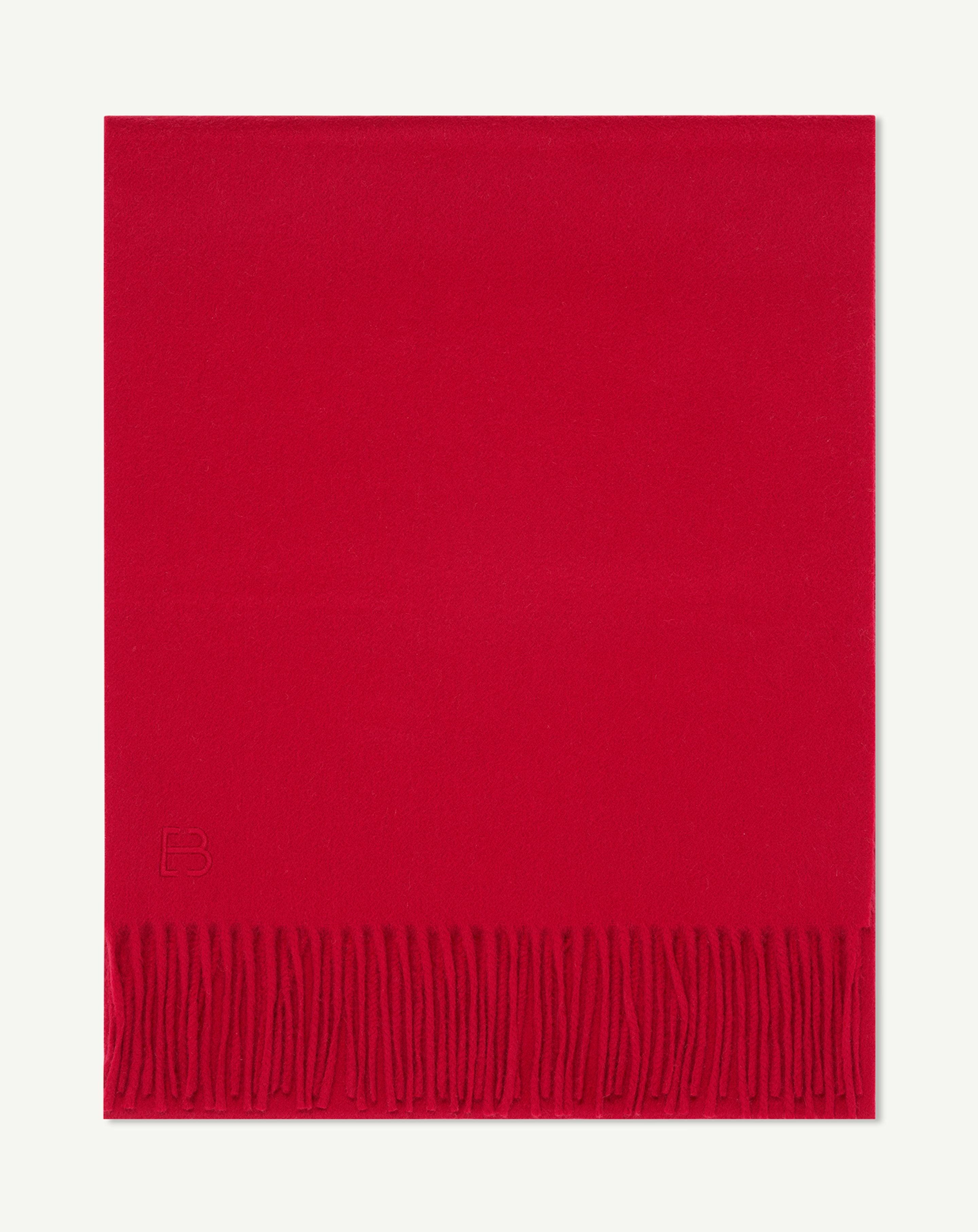 Echarpe classique EB-ROUGE TANGO-100% cachemire