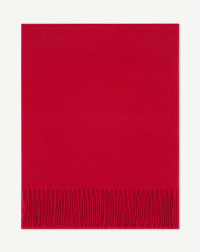 Echarpe classique EB-ROUGE TANGO-100% cachemire