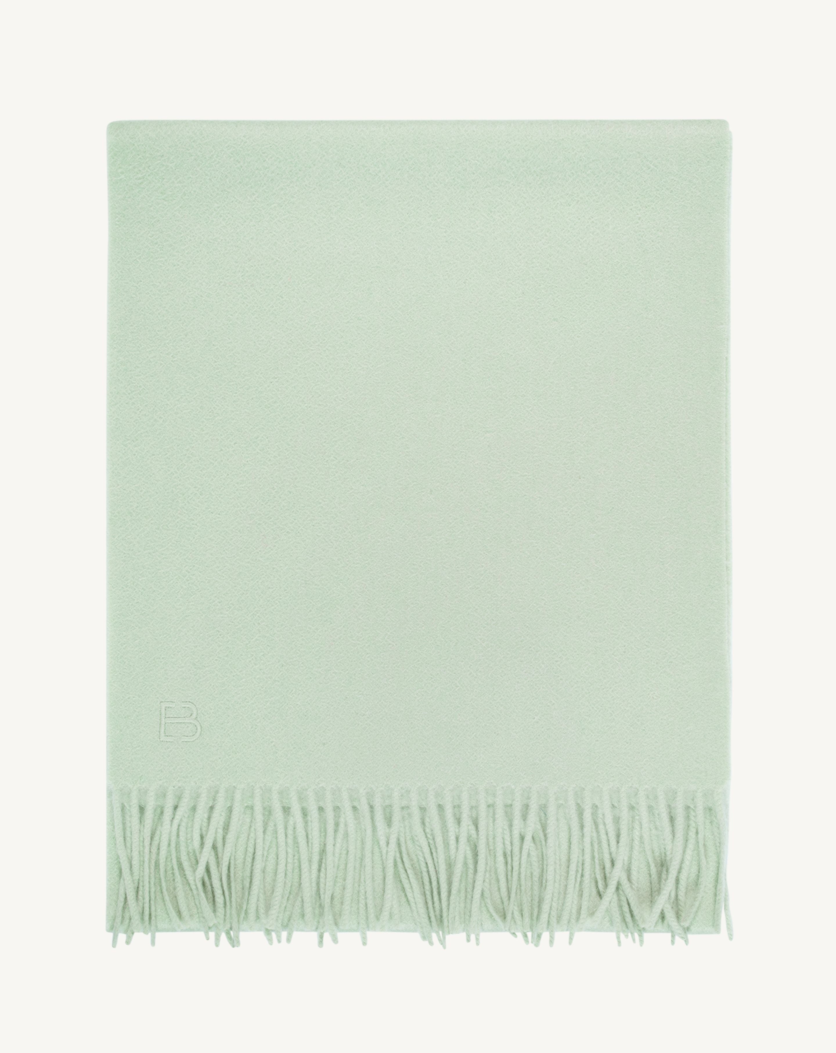 Echarpe classique EB-VERT AMANDE-100% cachemire