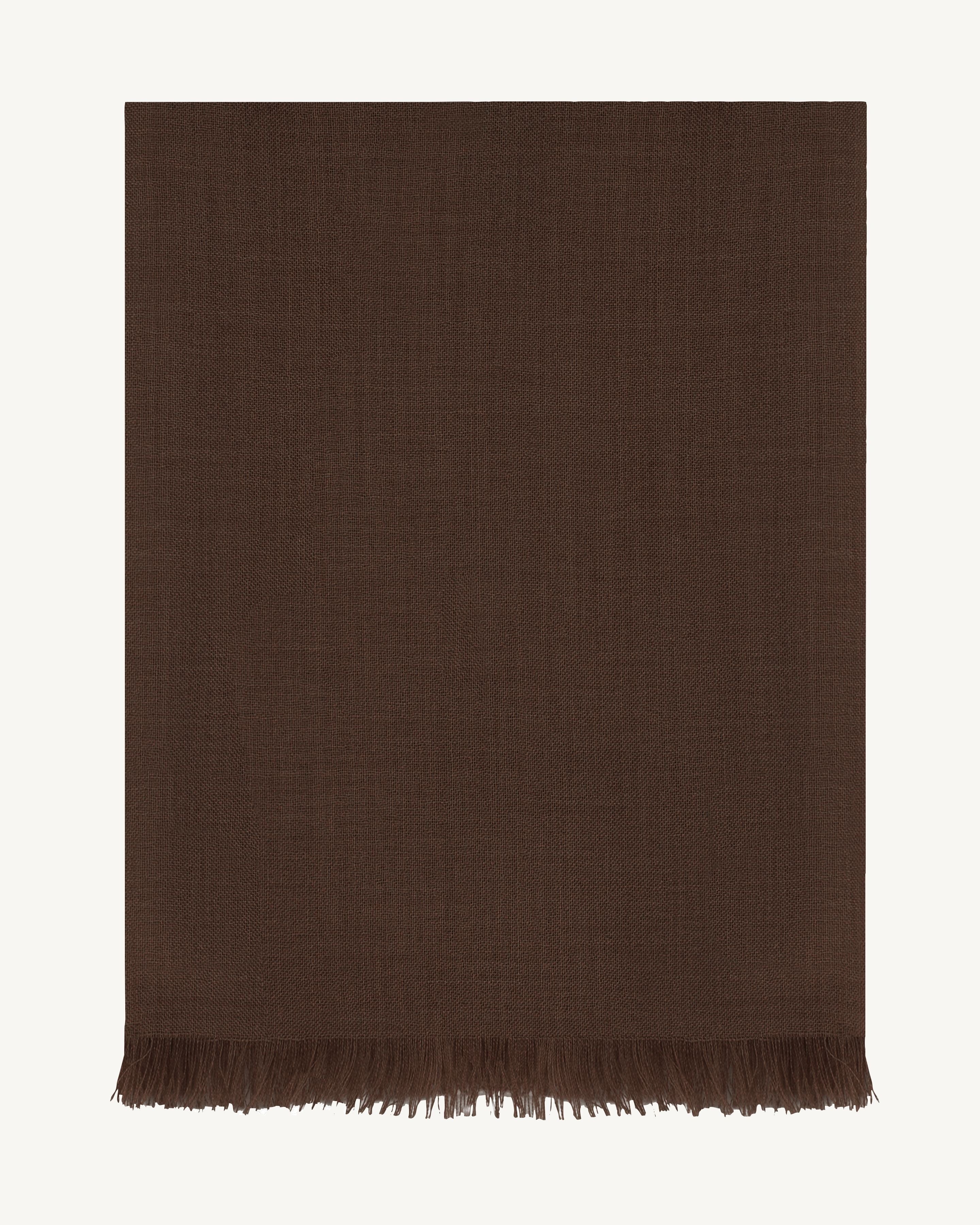 Petite étole en voile-CHOCOLAT-100% cachemire