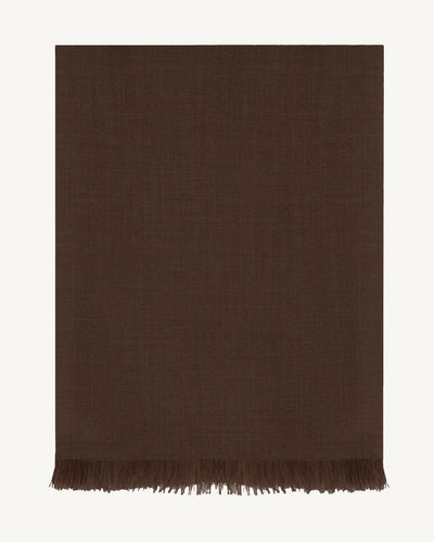 Petite étole en voile-CHOCOLAT-100% cachemire