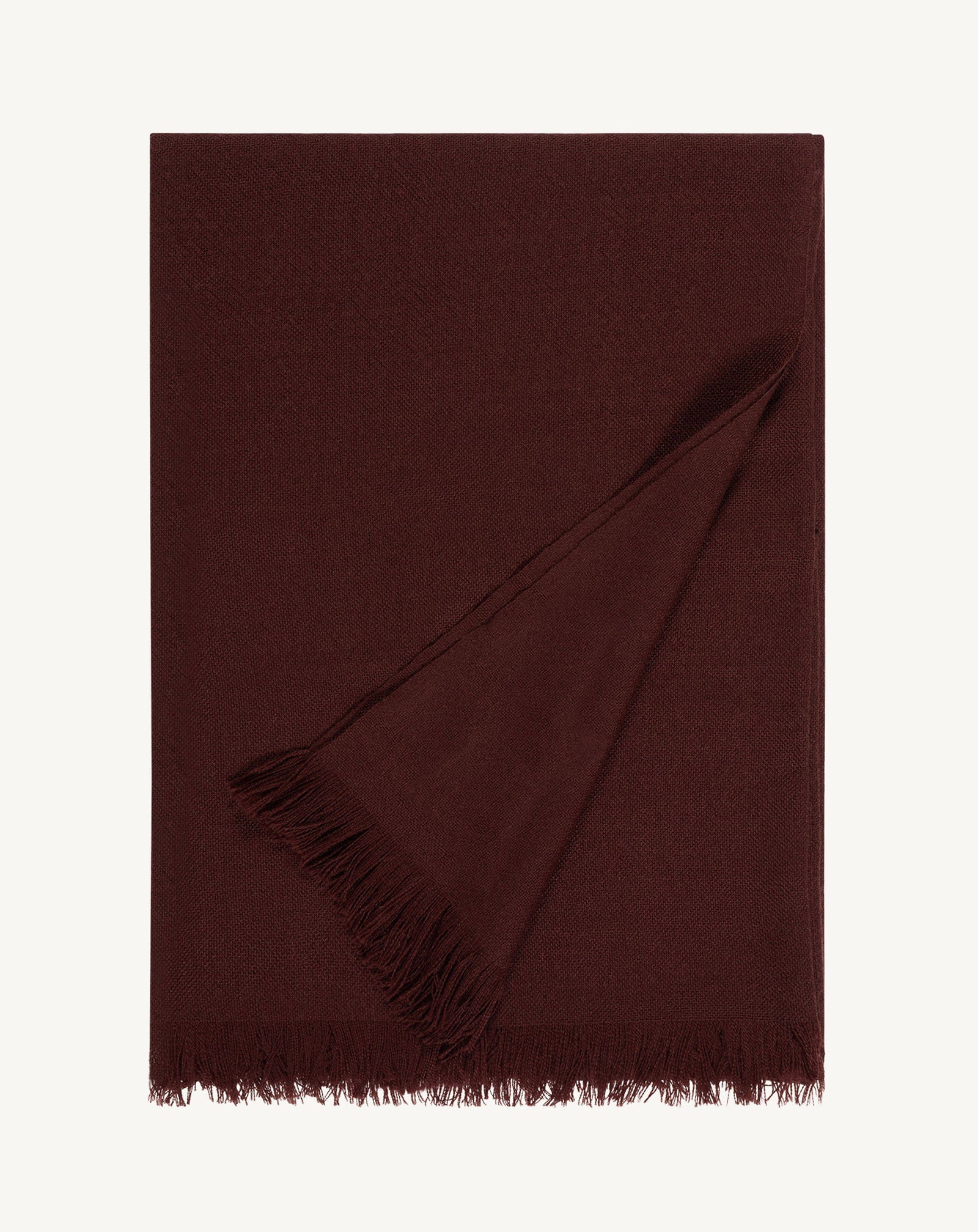 Petite étole en voile-CAFE-100% cachemire