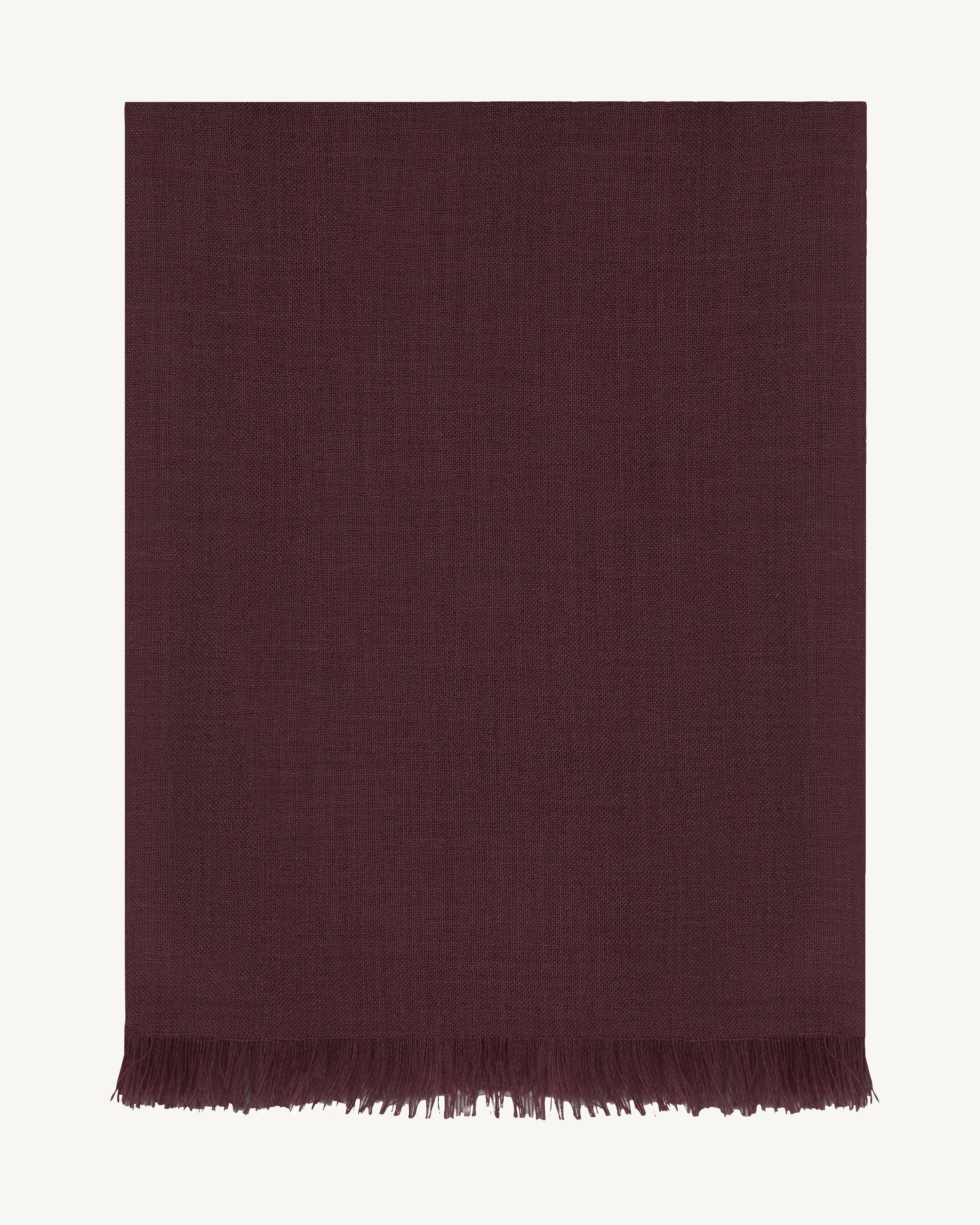 Petite étole en voile-GRENAT-100% cachemire