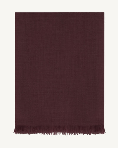 Petite étole en voile-GRENAT-100% cachemire