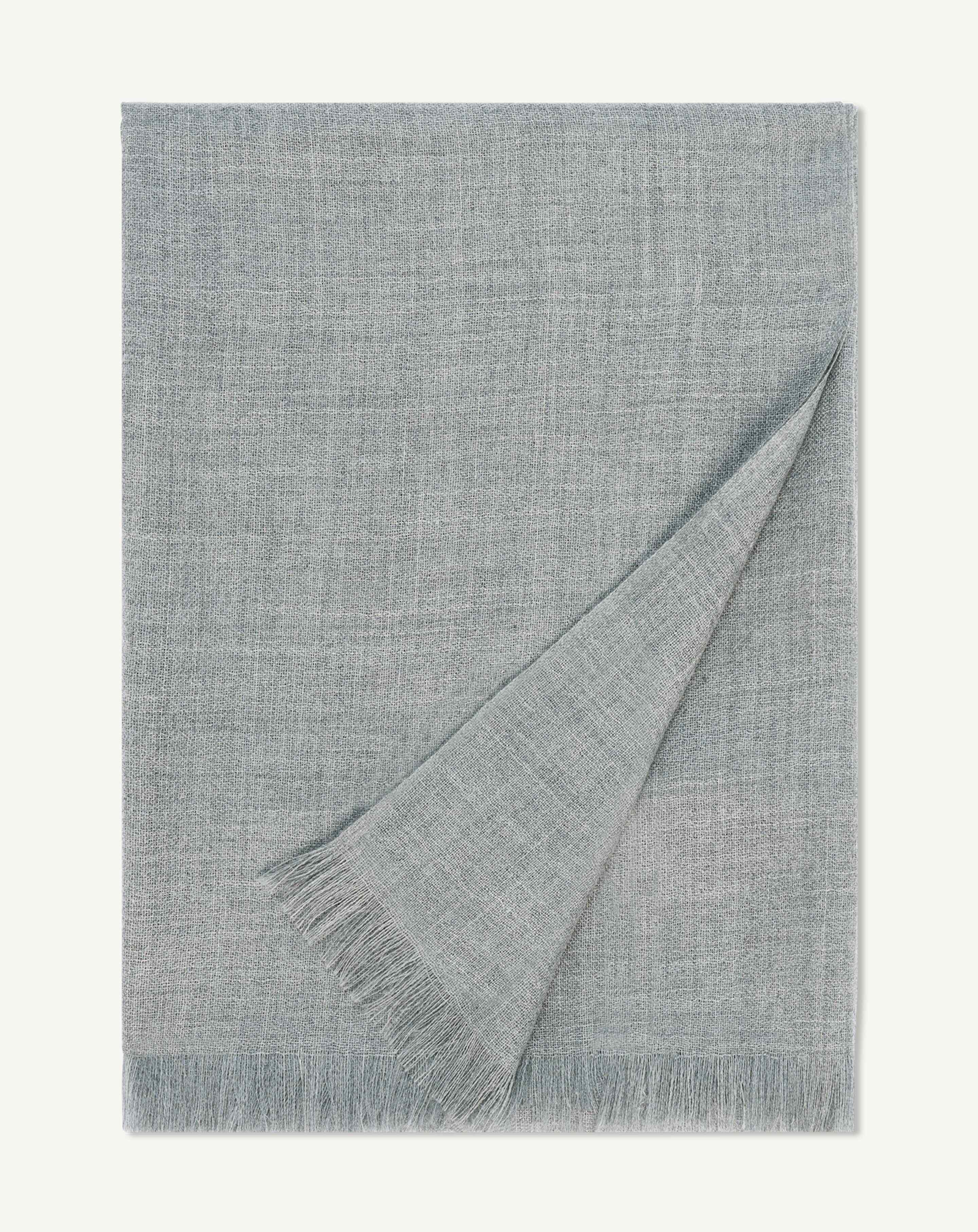 Petite étole en voile-GRIS METEORITE-100% cachemire