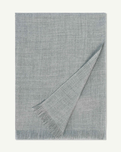 Petite étole en voile-GRIS METEORITE-100% cachemire