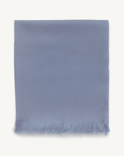 Écharpe voile de cachemire-BLEU MONTAGNE-100% CACHEMIRE