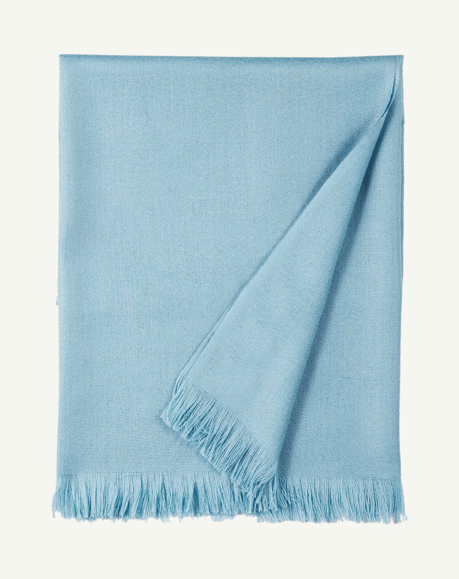 Petite étole en voile-BLEU HERON-100% cachemire
