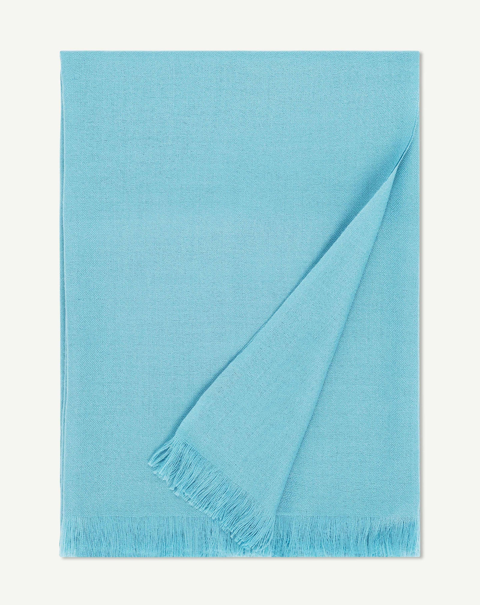 Petite étole en voile-BLEU ARCHIPEL-100% cachemire