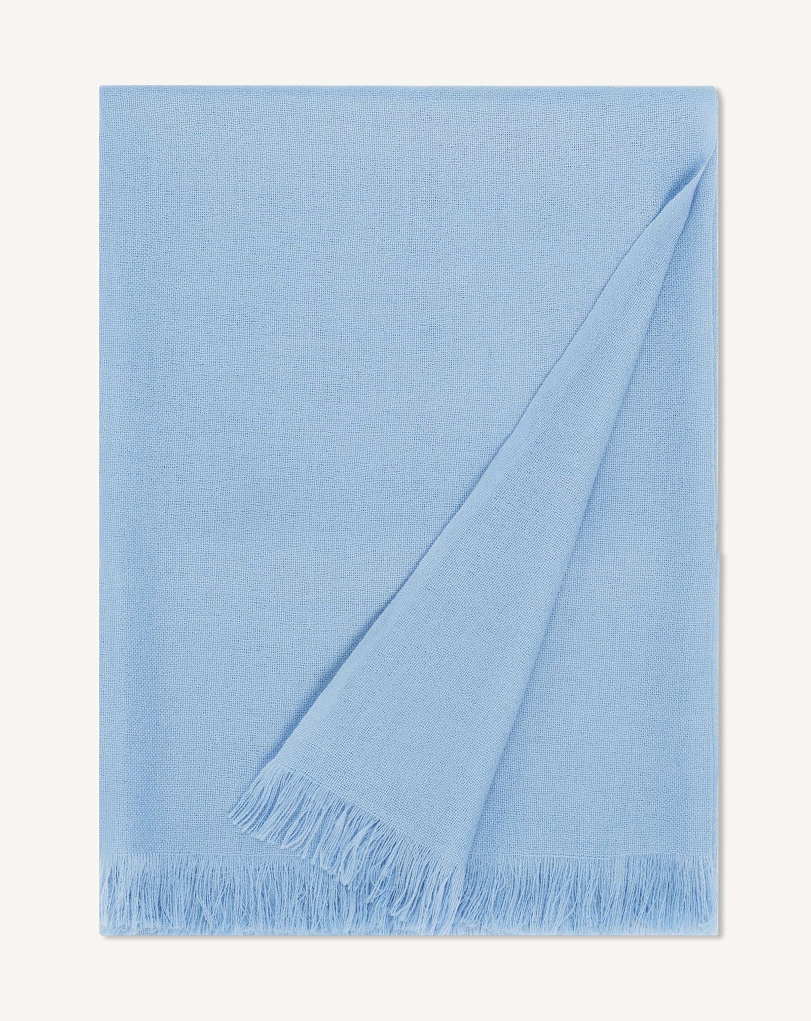 Petite étole en voile-BLEU CONCORDE-100% cachemire