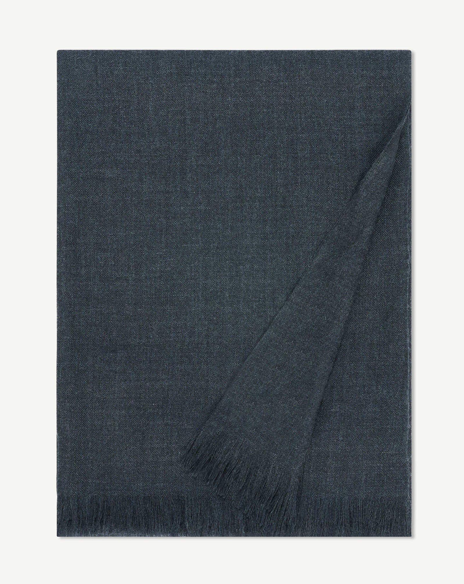 Petite étole en voile-CHARBON-100% cachemire
