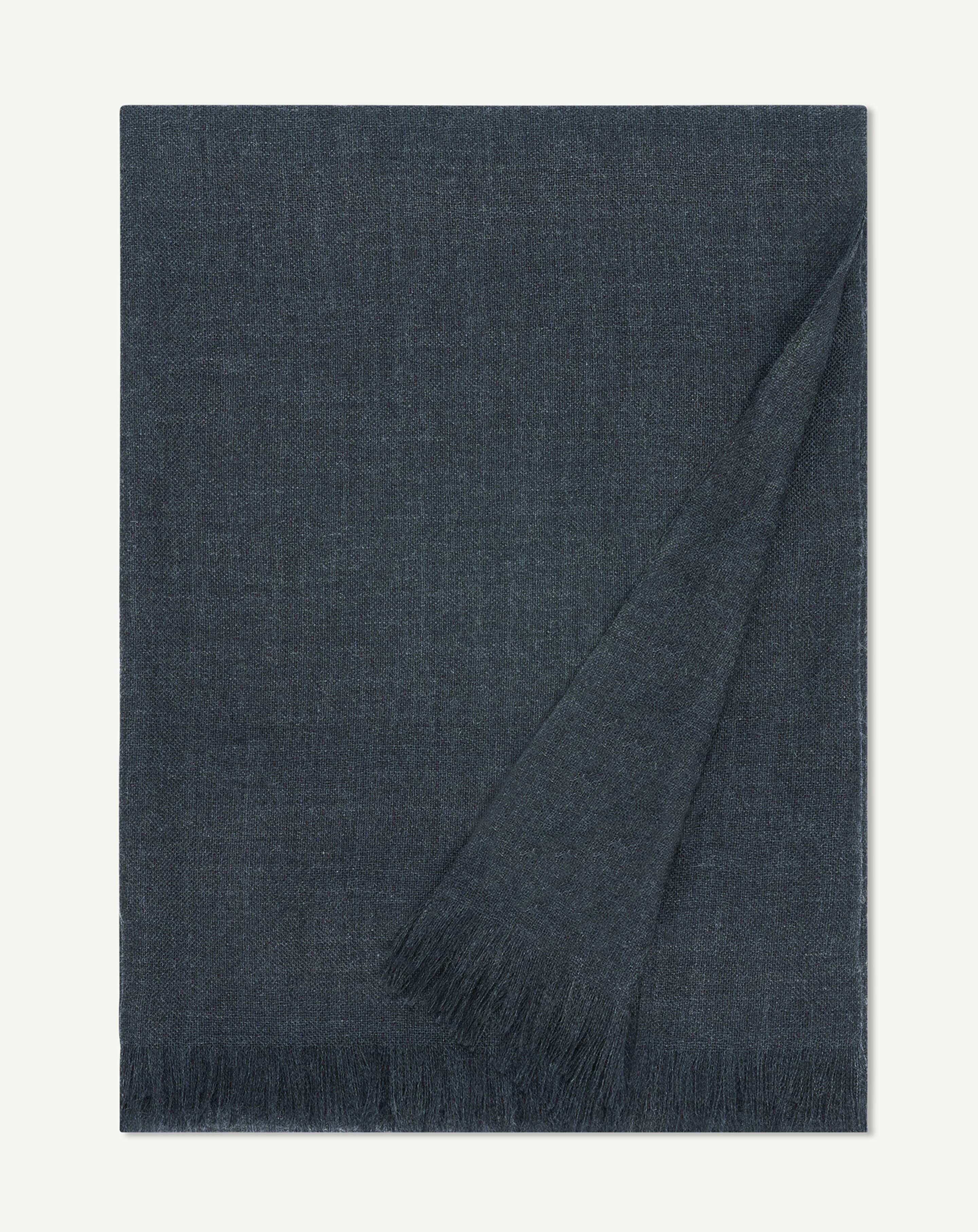 Petite étole en voile-CHARBON-100% cachemire