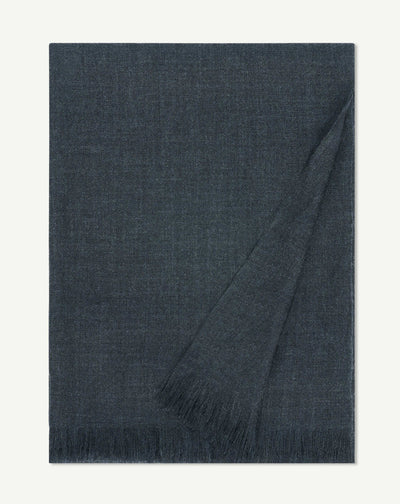 Petite étole en voile-CHARBON-100% cachemire