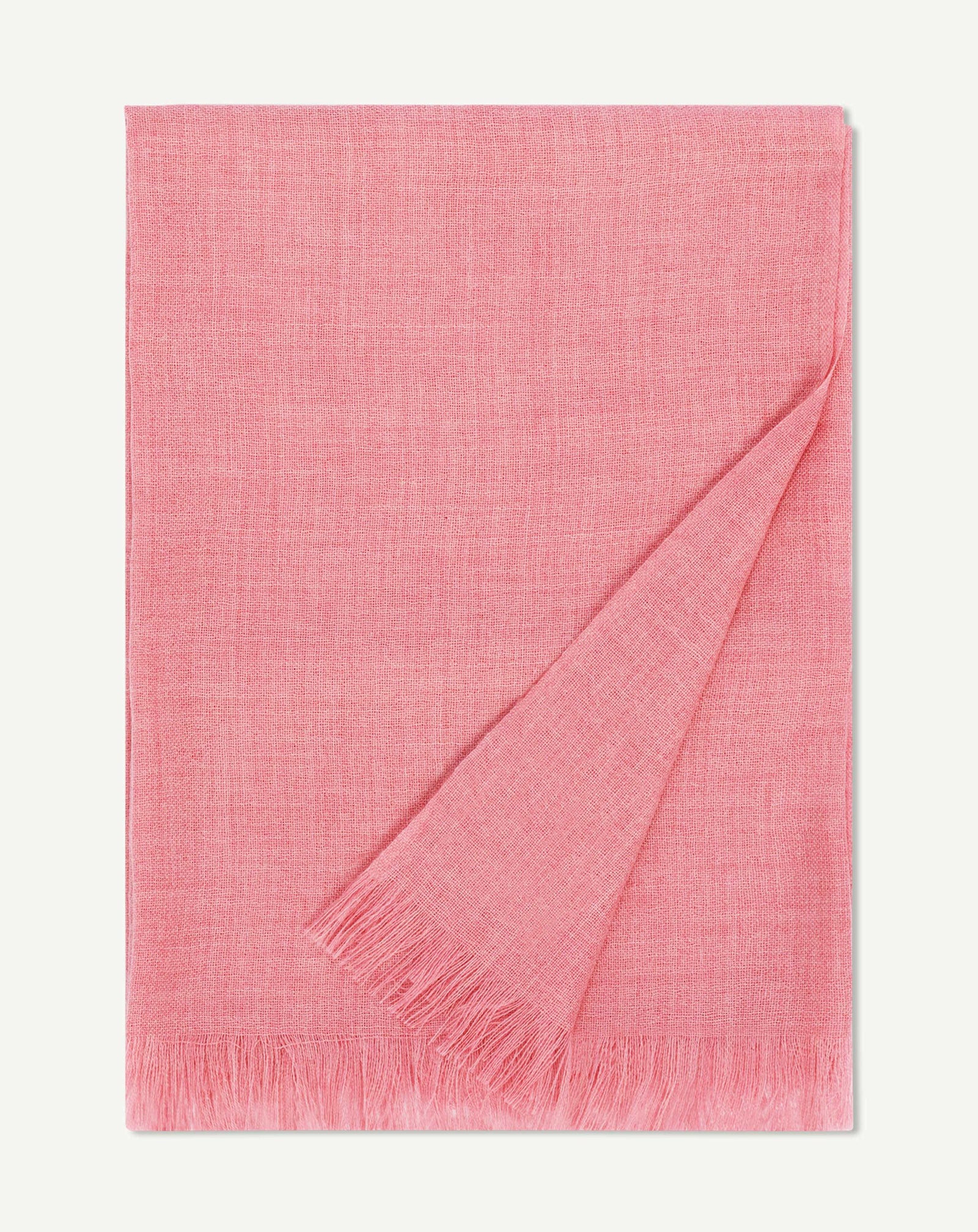 Petite étole en voile-ROSE CAMEO-100% cachemire