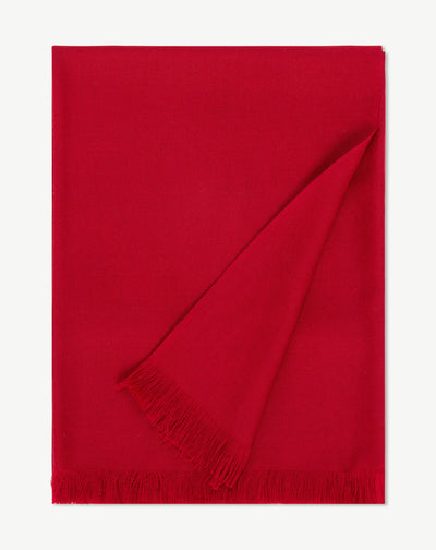 Petite étole en voile-ROUGE TANGO-100% cachemire