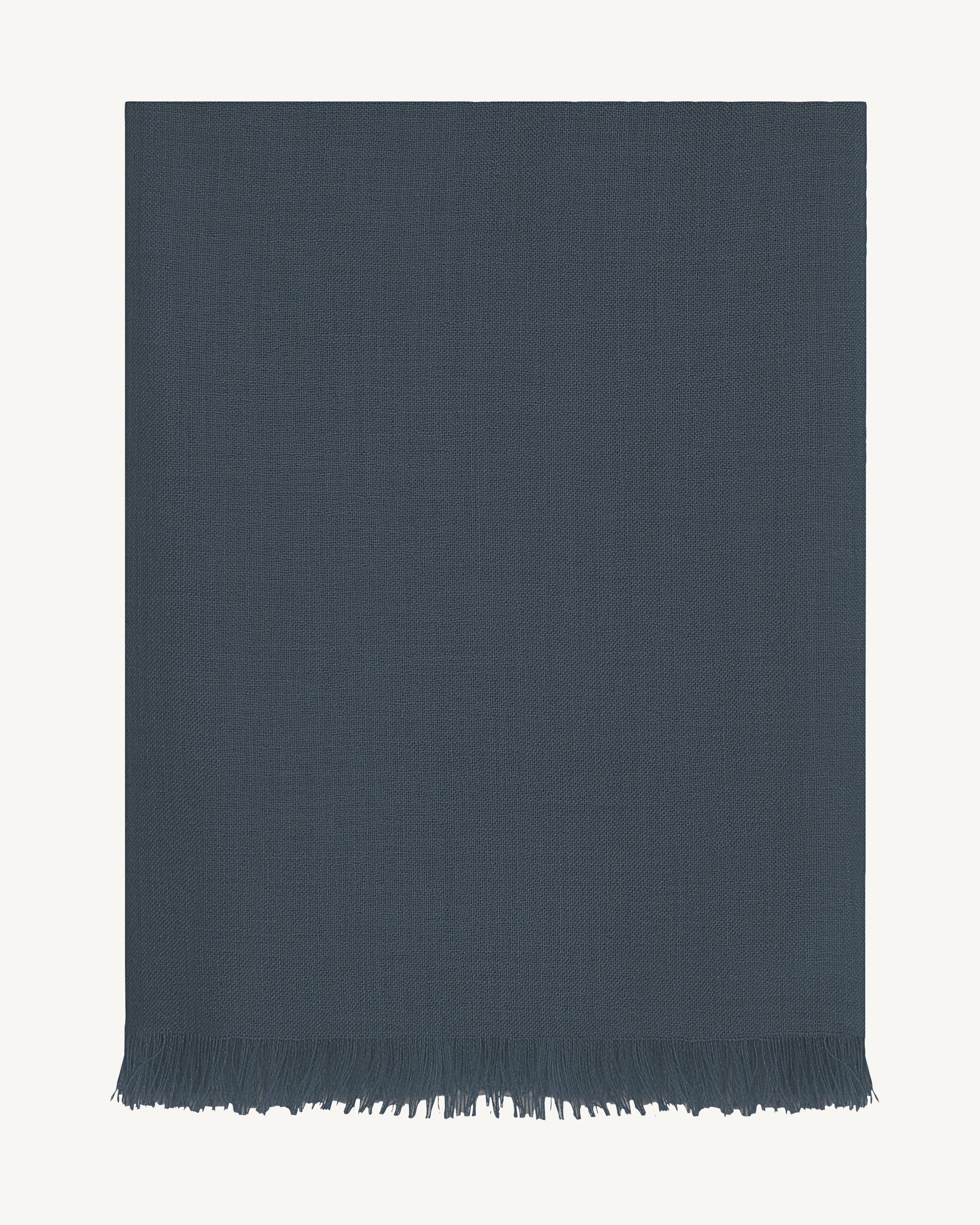 Petite étole en voile-BLEU GRANIT-100% cachemire