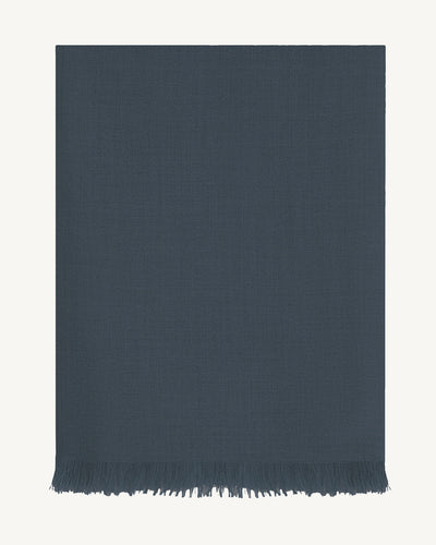 Petite étole en voile-BLEU GRANIT-100% cachemire
