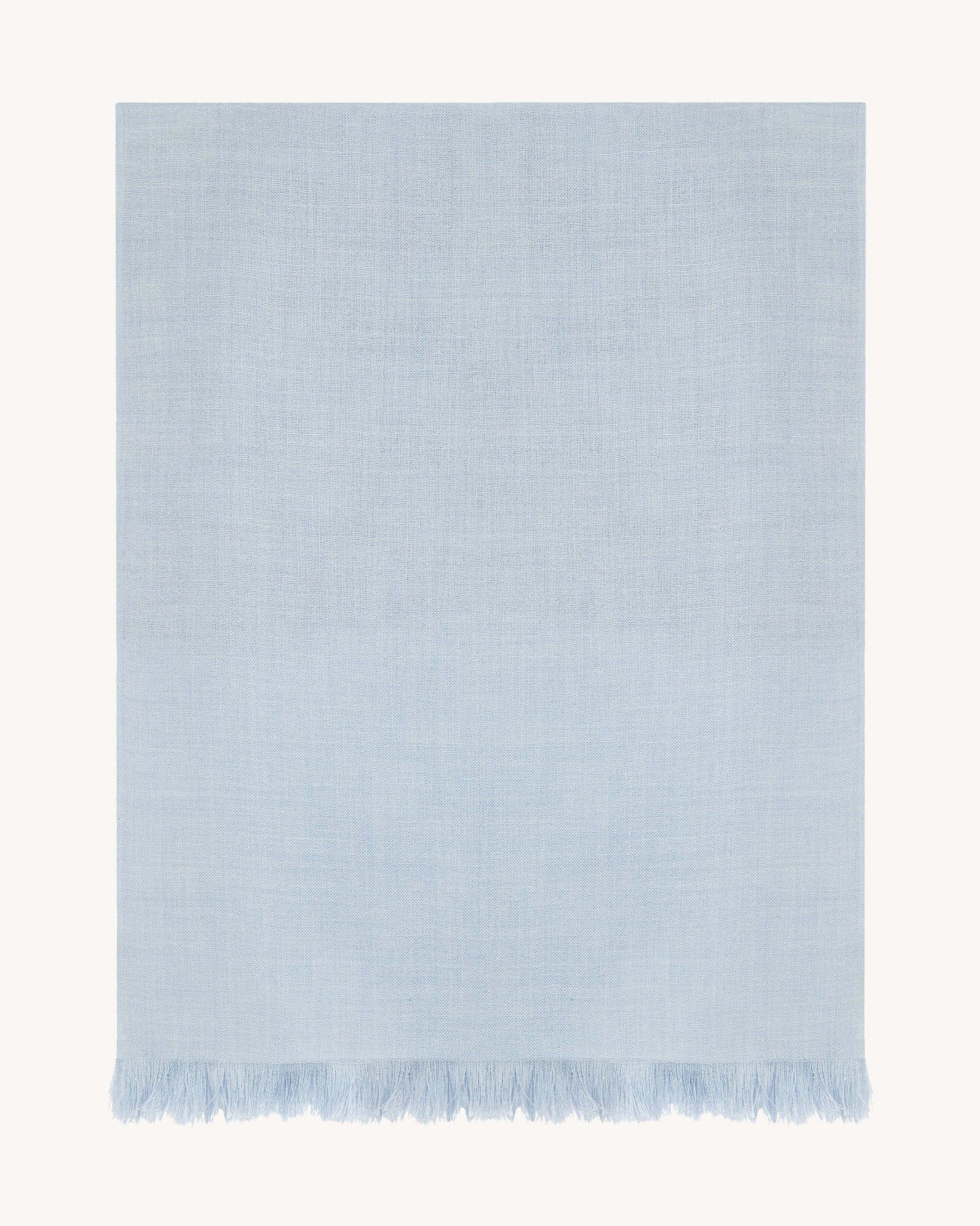 Petite étole en voile-BLEU GLACIER-100% cachemire