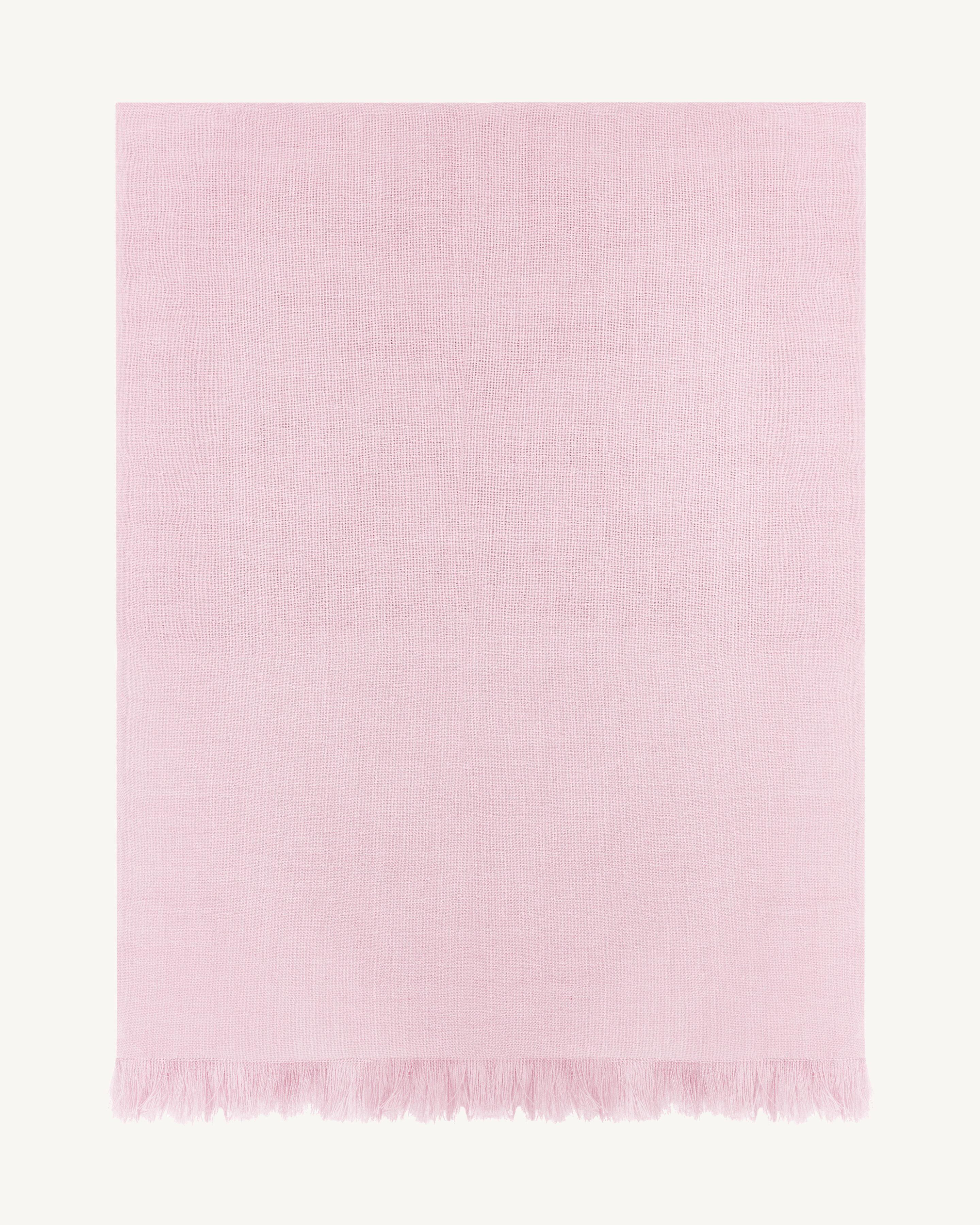 Petite étole en voile-ROSE QUARTZ-100% cachemire