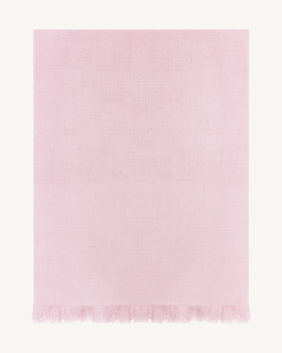 Petite étole en voile-ROSE QUARTZ-100% cachemire
