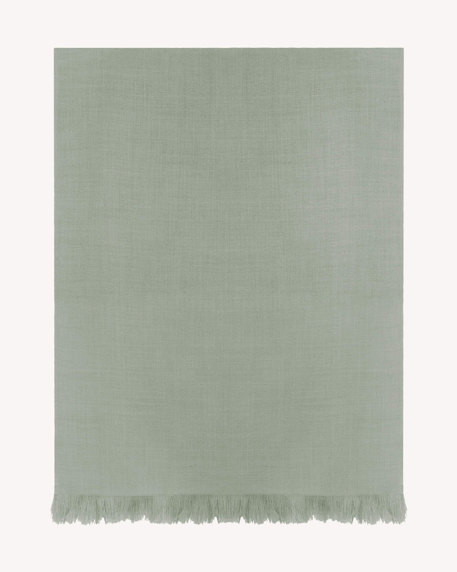 Petite étole en voile-VERT DE GRIS-100% cachemire