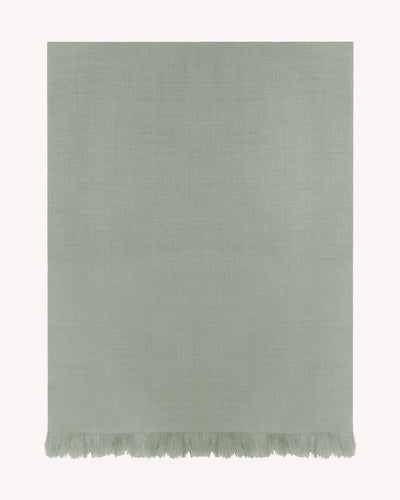 Petite étole en voile-VERT DE GRIS-100% cachemire
