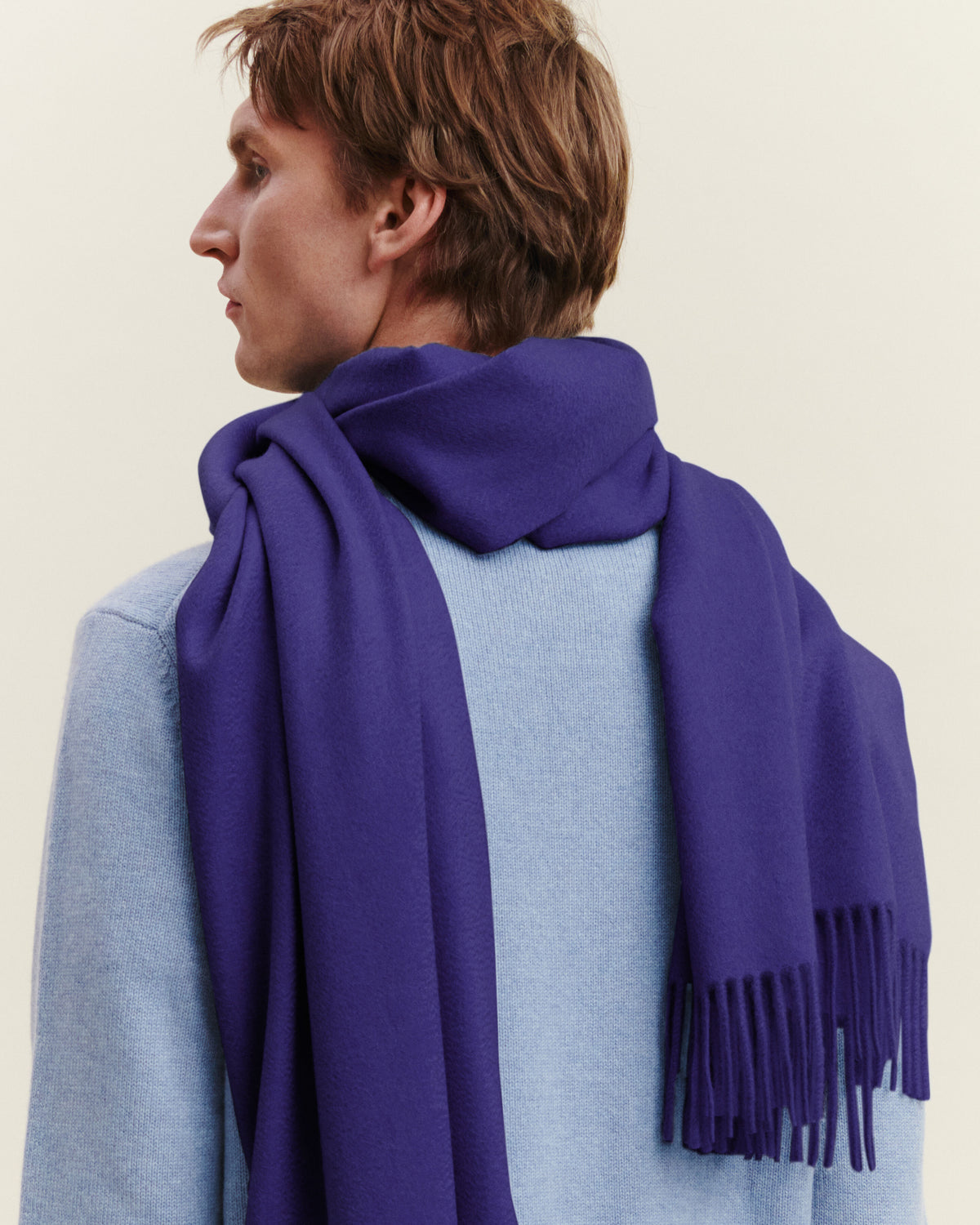 Maxi écharpe Origines-ULTRAVIOLET-100% cachemire