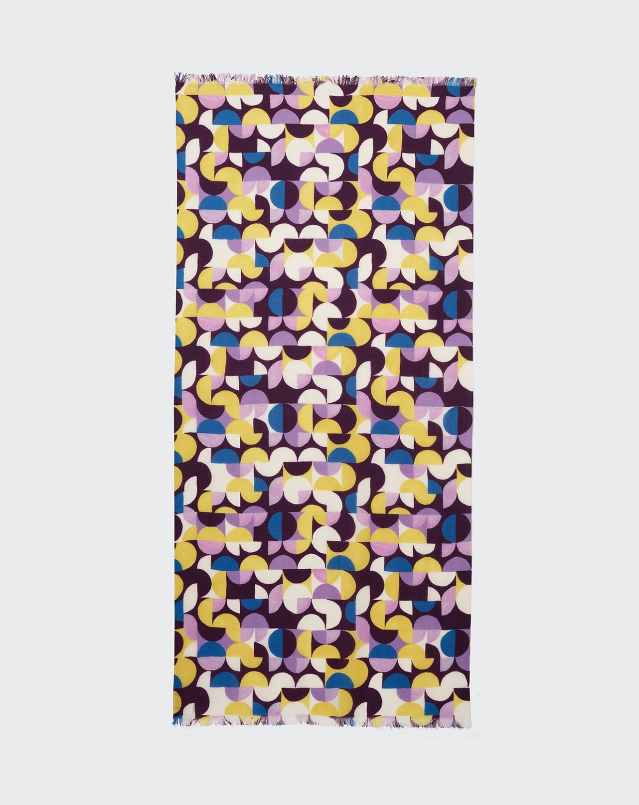 Étole imprimée mosaïque-MULTICOLORIS-100% CACHEMIRE