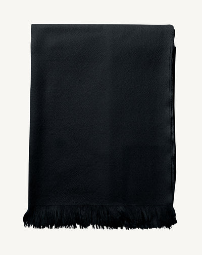 Étole géante voile de cachemire-NOIR-100% CACHEMIRE