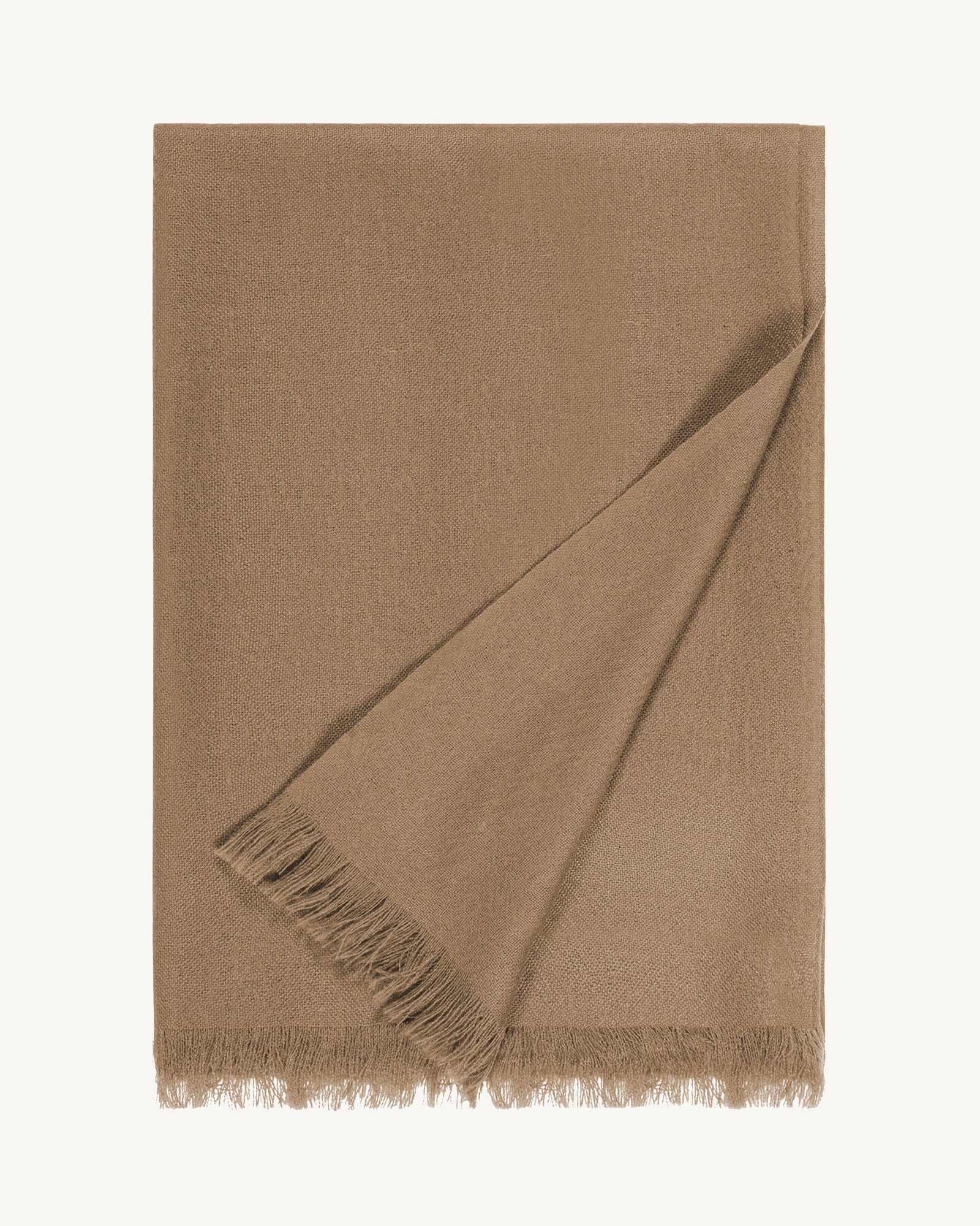 Étole géante voile de cachemire-CARAMEL-100% CACHEMIRE