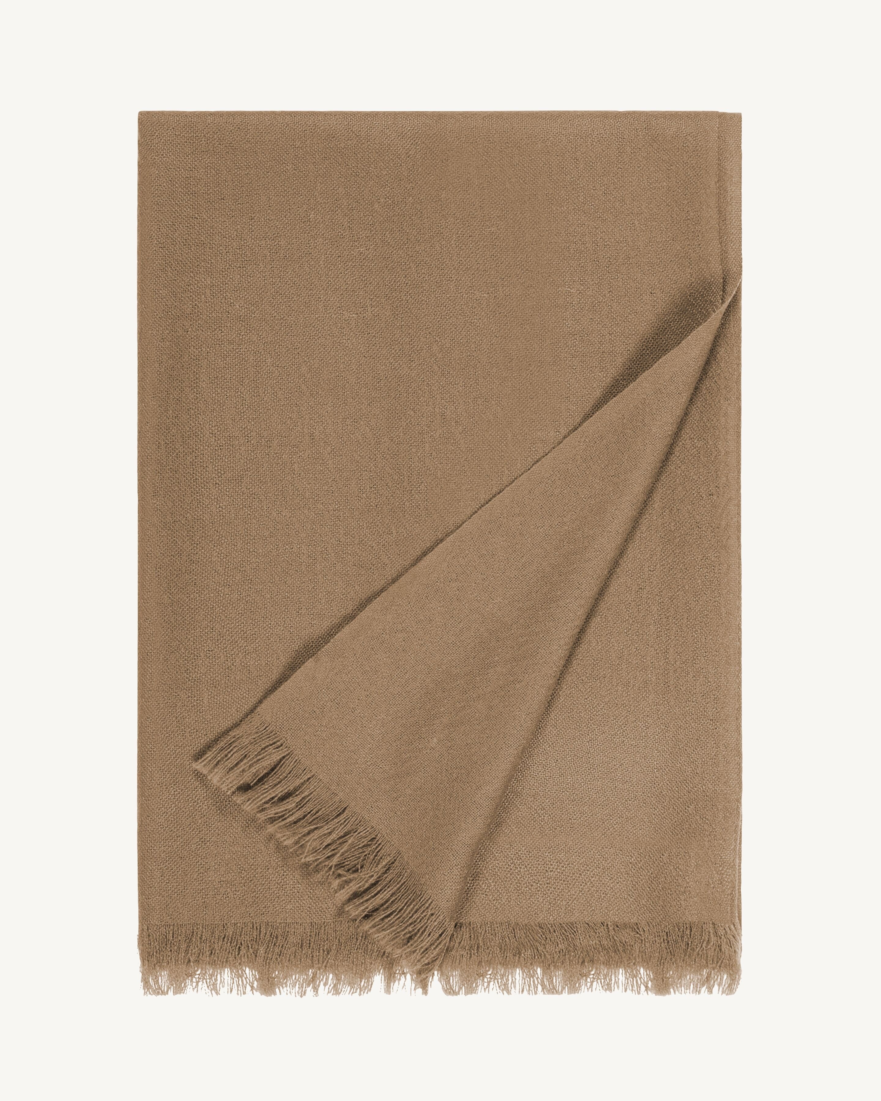 Étole géante voile de cachemire-CARAMEL-100% CACHEMIRE