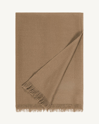 Étole géante voile de cachemire-CARAMEL-100% CACHEMIRE