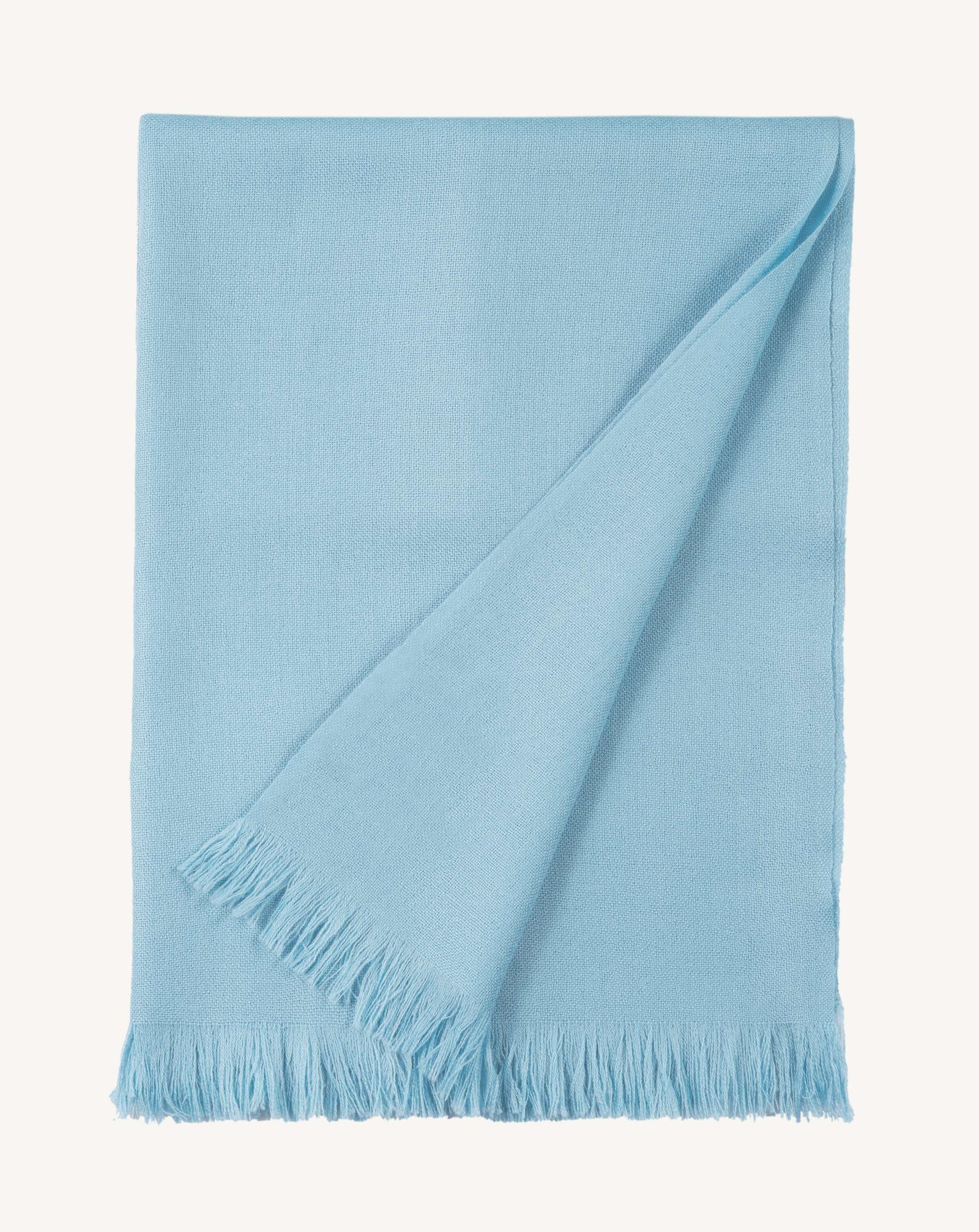 Maxi étole en voile-BLEU HERON-100% cachemire