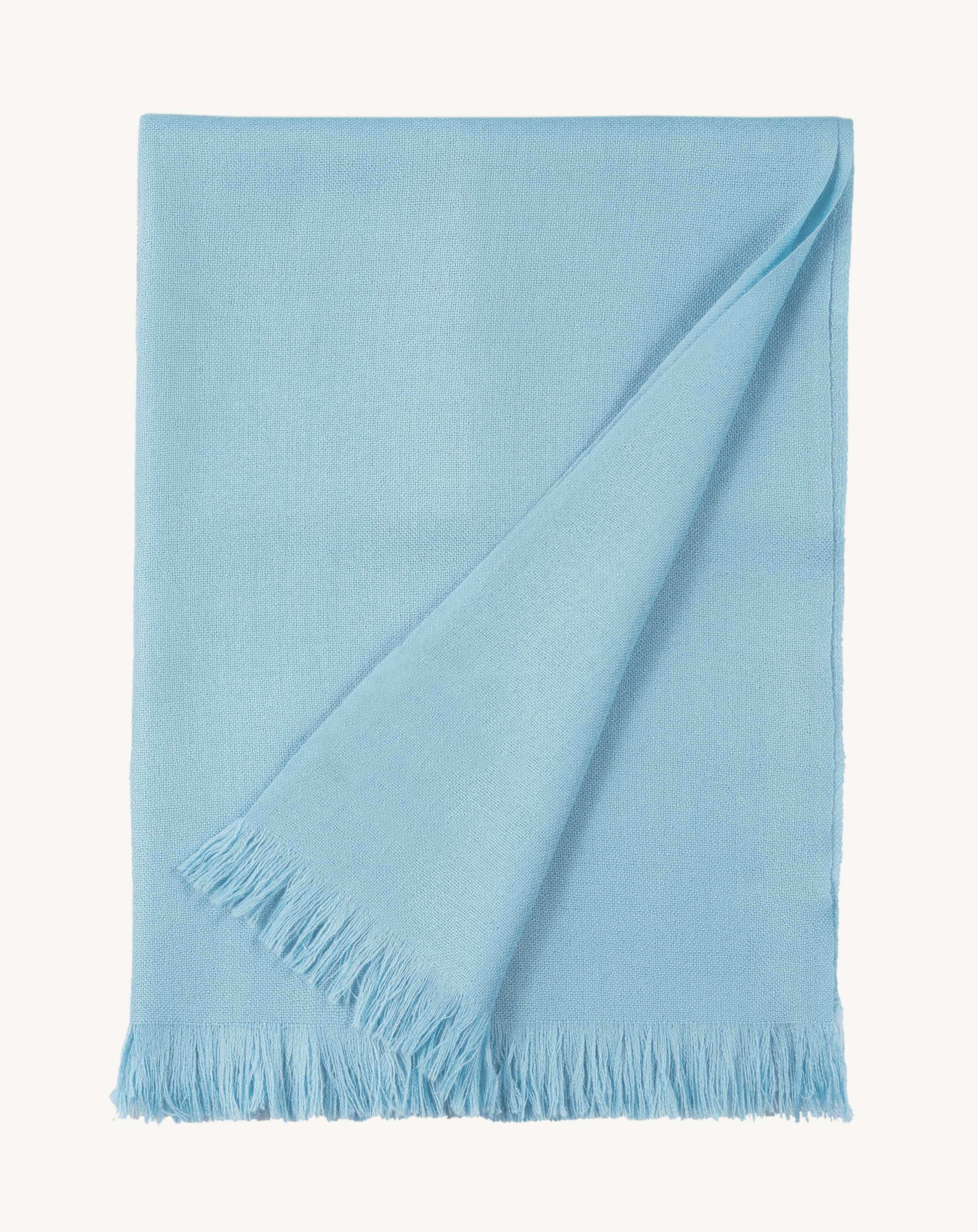 Maxi étole en voile-BLEU HERON-100% cachemire