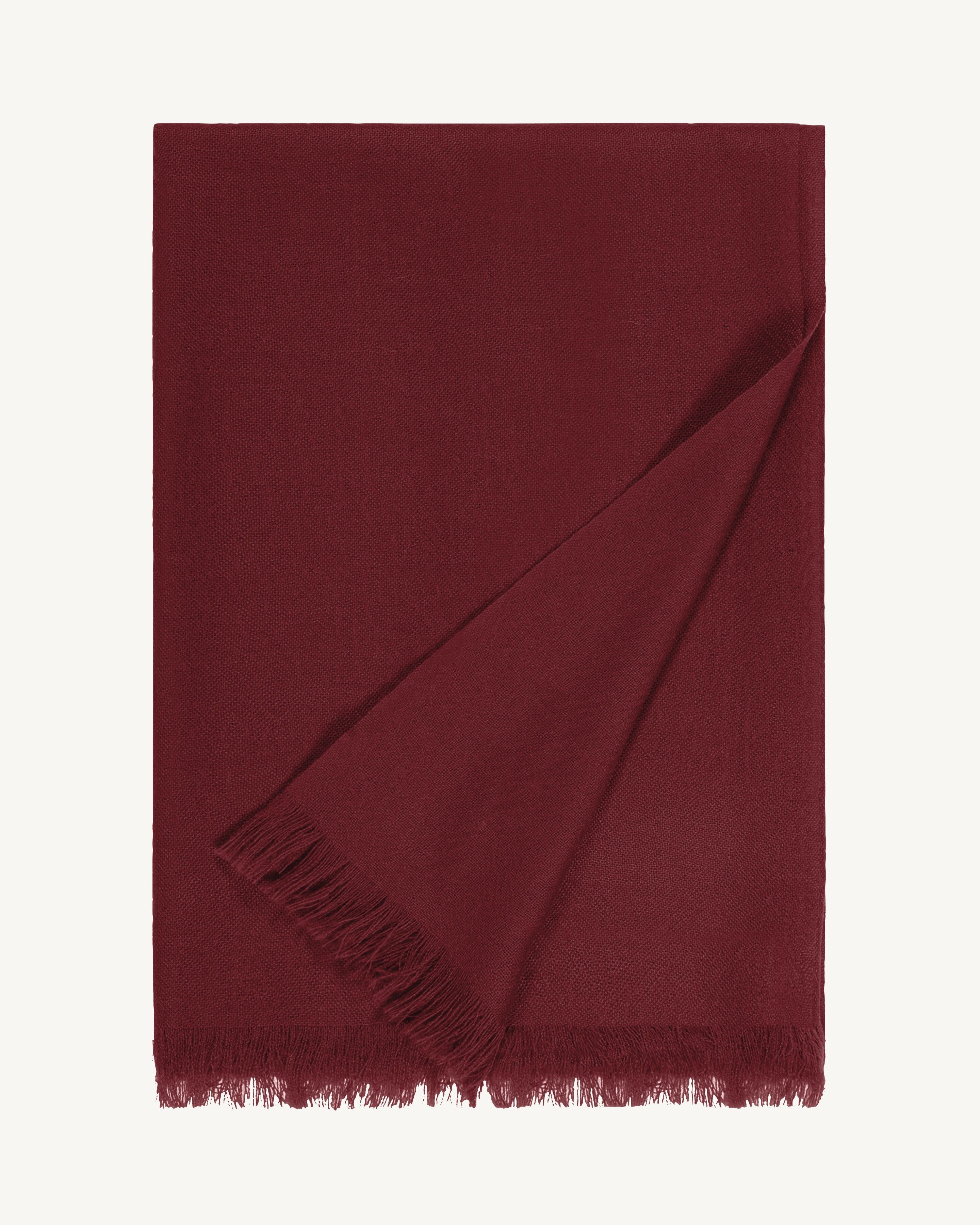 Maxi étole en voile-ROUGE D'ORIENT-100% cachemire